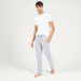Solid Pyjamas with Drawstring Closure and Side Tape Detail-Bottoms-thumbnailMobile-1