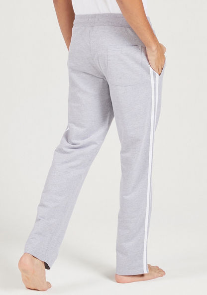 Solid Pyjamas with Drawstring Closure and Side Tape Detail-Bottoms-image-3