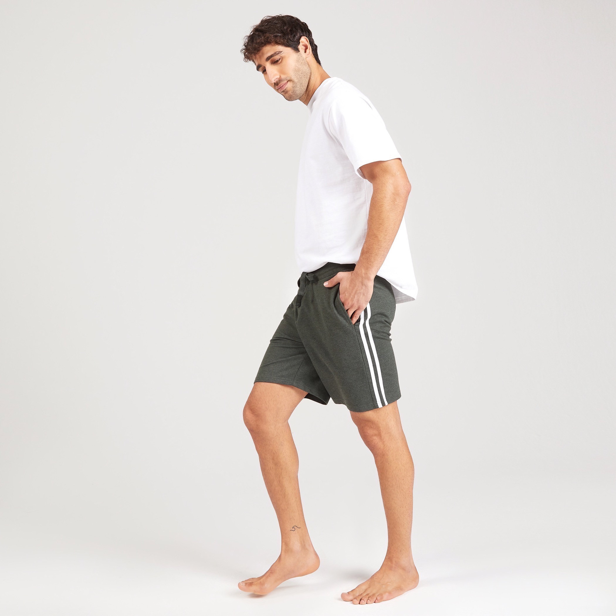 Solid Shorts with Drawstring Closure and Pockets-men-clothing-nightwear-pyjamaandshorts-image-2