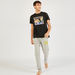 Johnny Bravo Print T-shirt and Full Length Pyjama Set-Sets-thumbnail-1