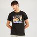 Johnny Bravo Print T-shirt and Full Length Pyjama Set-Sets-thumbnailMobile-2
