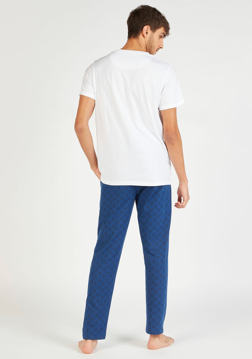 Boruto Print T-shirt and Full Length Pyjama Set-Sets-image-3