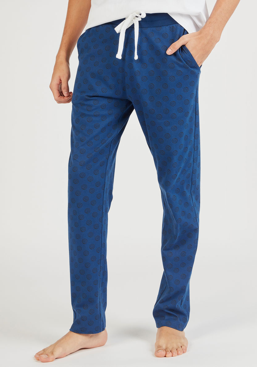 Boruto Print T-shirt and Full Length Pyjama Set-Sets-image-4