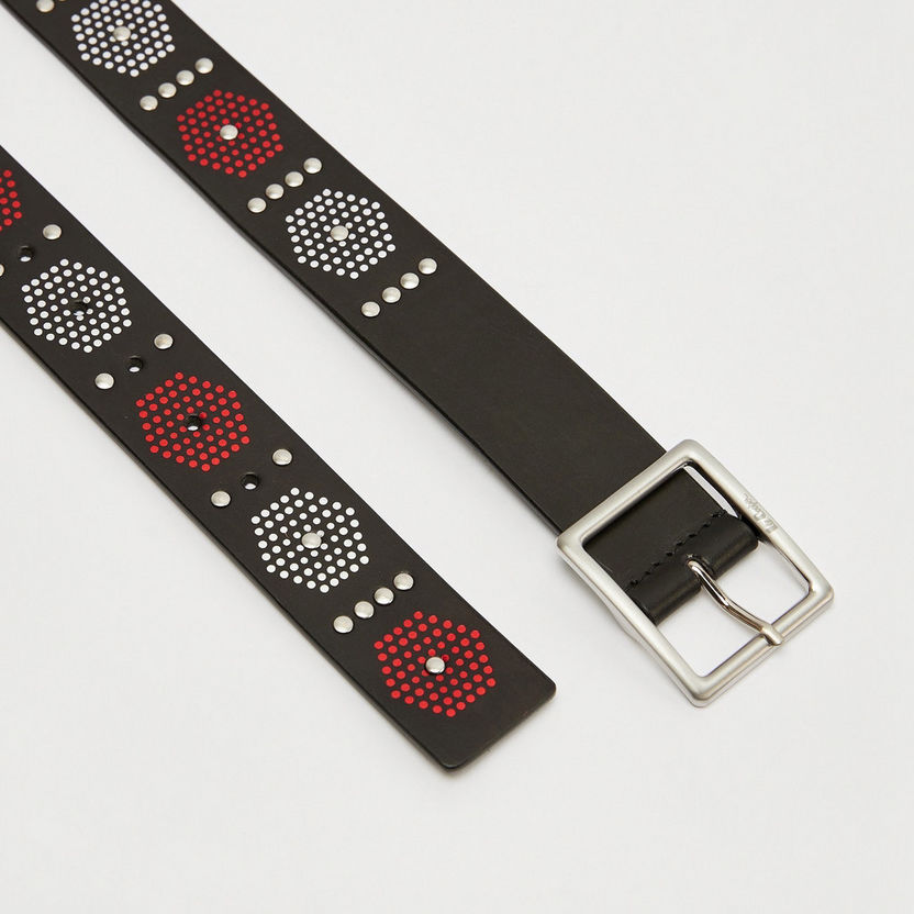 Lee Cooper Textured Waist Belt with Pin Buckle Closure-Belts-image-3