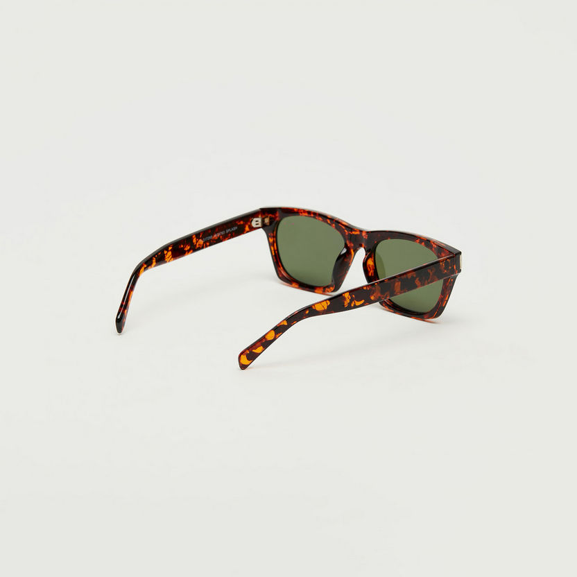 Printed Rim Wayfarer Sunglasses with Nose Pads-Sunglasses-image-2