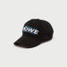 Text Embroidered Cap with Snap Buckle Closure-Caps & Hats-thumbnail-0
