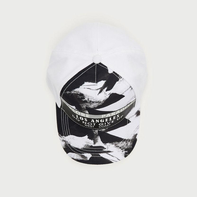 Printed Cap with Buckled Strap Closure-Caps & Hats-image-3