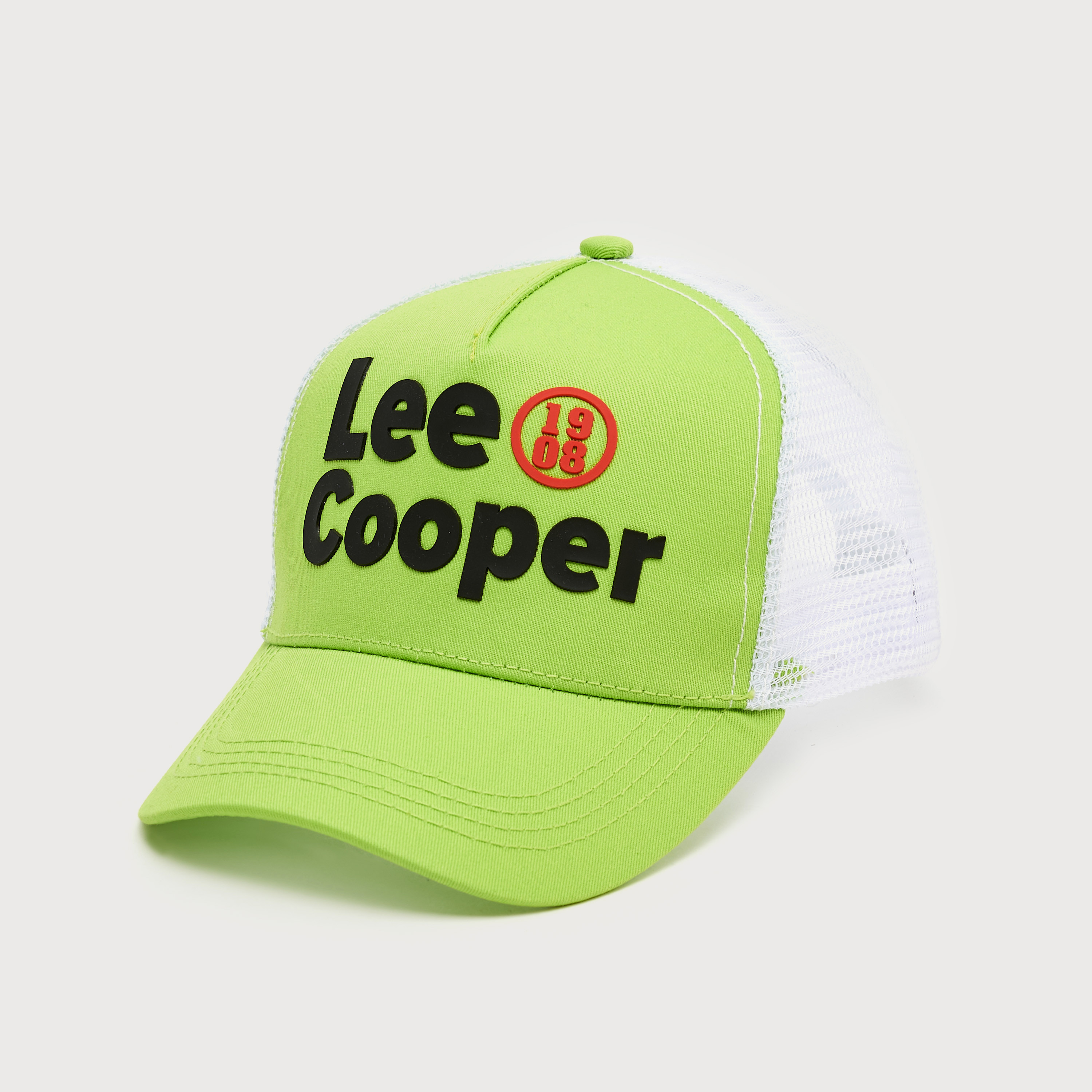 Lee Cooper Embossed Cap with Snap Back Closure and Mesh Panels-men-caps-image-1