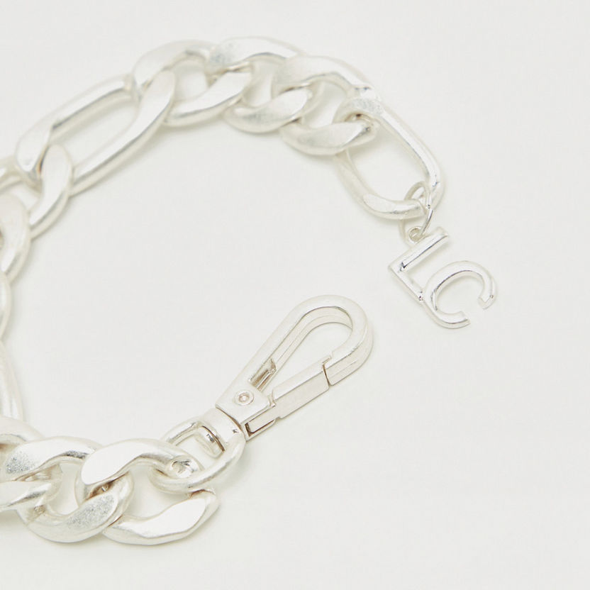 Chunky Chain Bracelet with Alphabet Charm-Bracelets-image-1