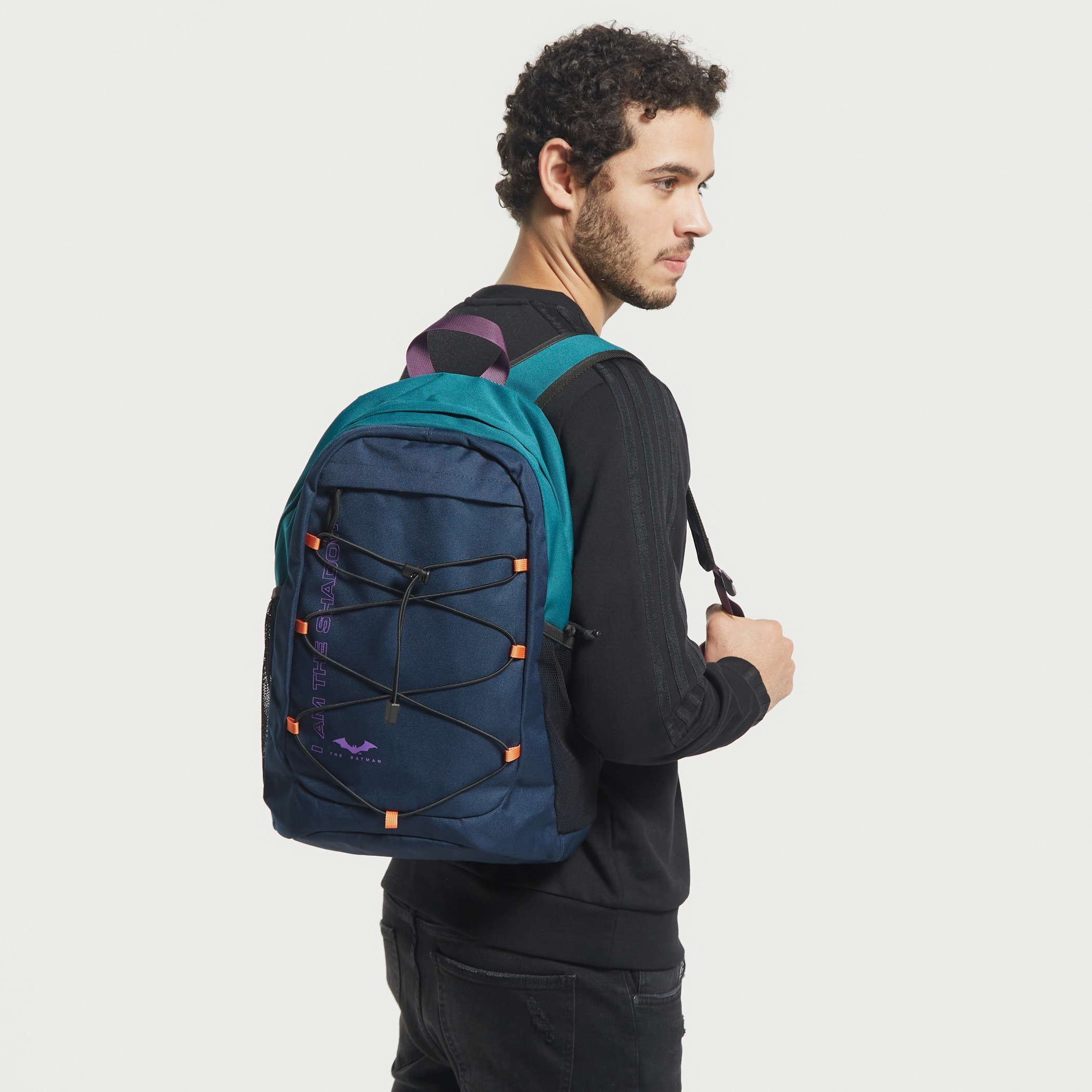 Batman Print Backpack with Adjustable Shoulder Straps-women-bagsandwallets-backpacks-image-2