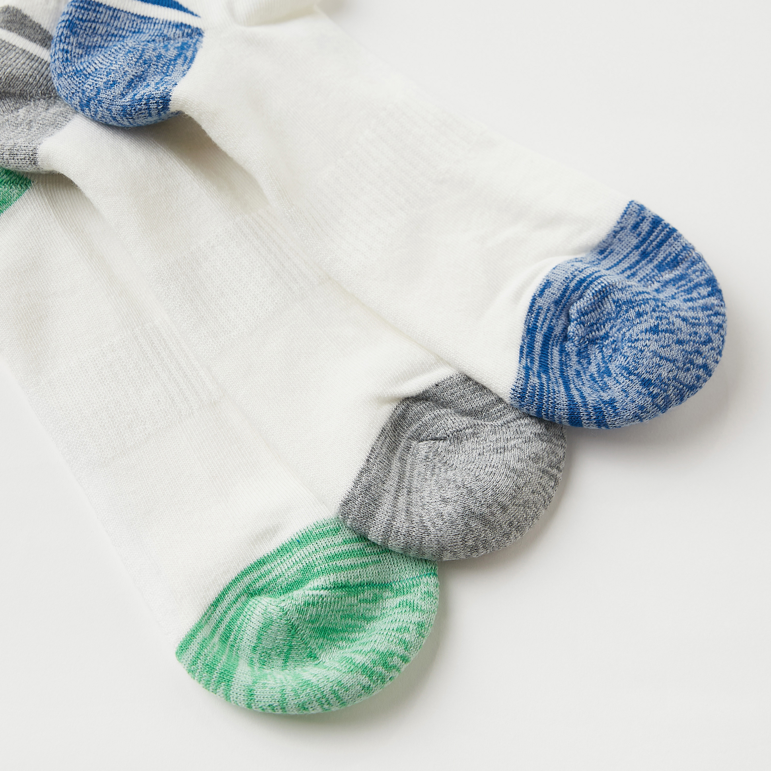 Set of 3 - Ribbed Crew Length Sports Socks-men-socks-image-4