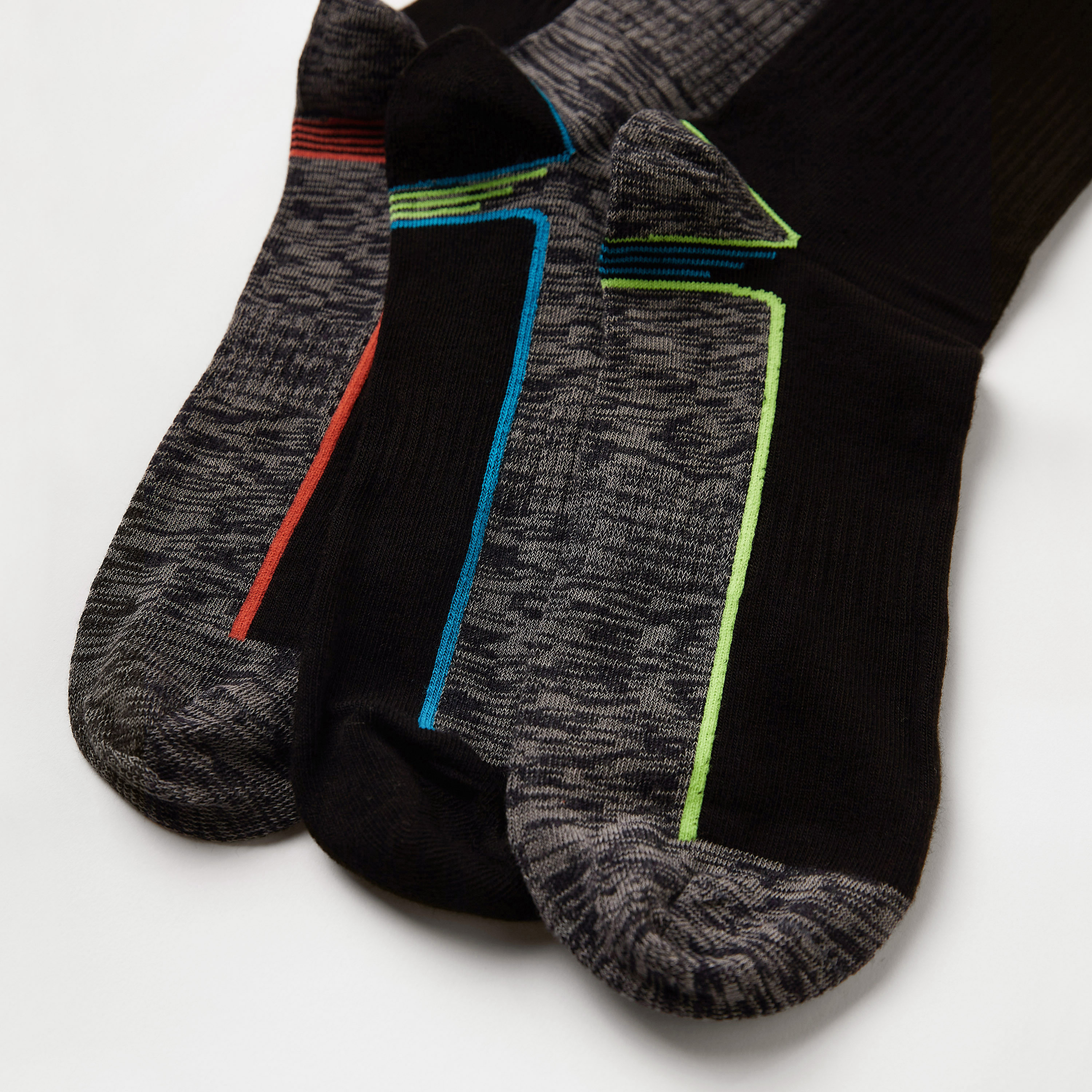 Set of 3 - Textured Crew Length Socks-men-socks-image-4