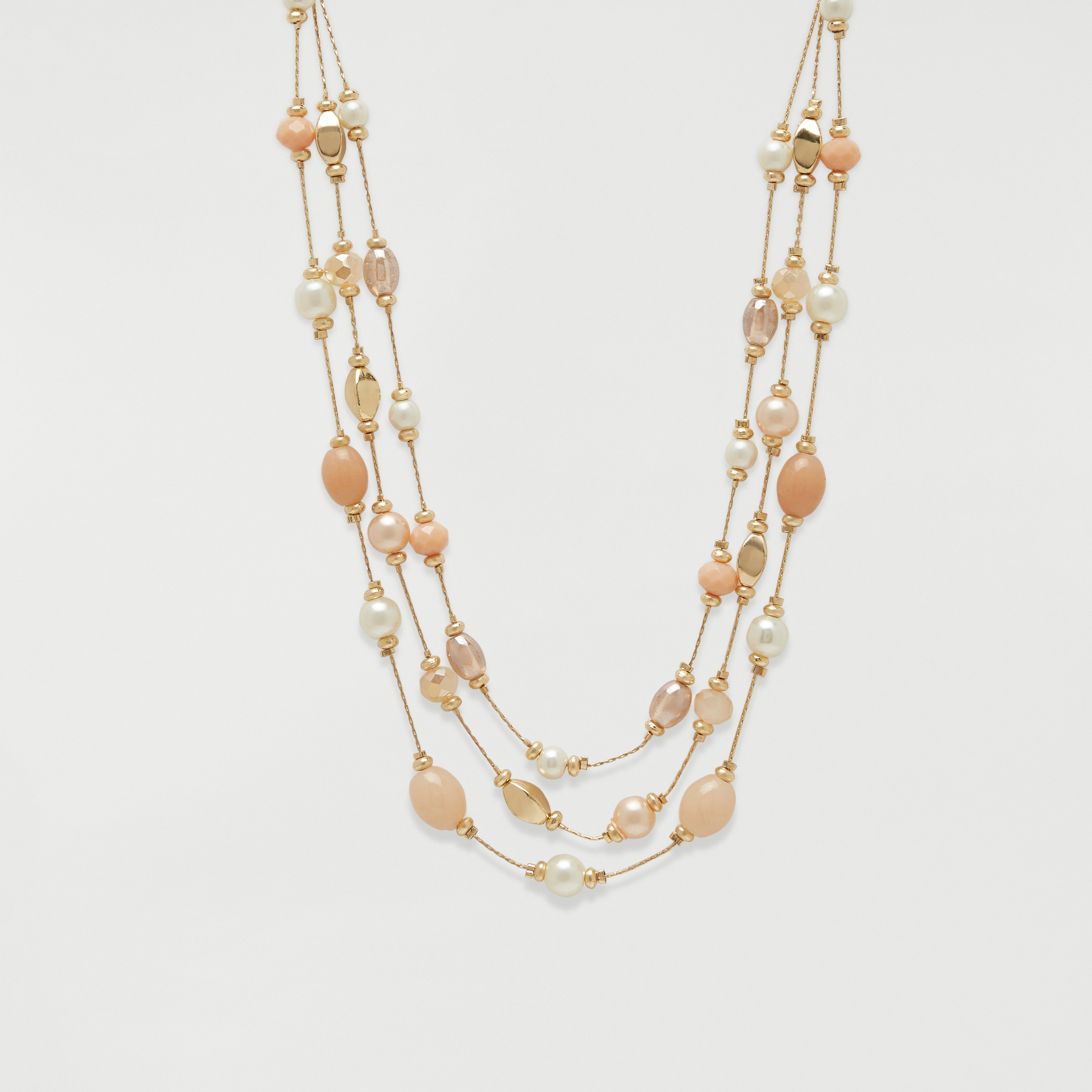 Beaded layered deals necklace