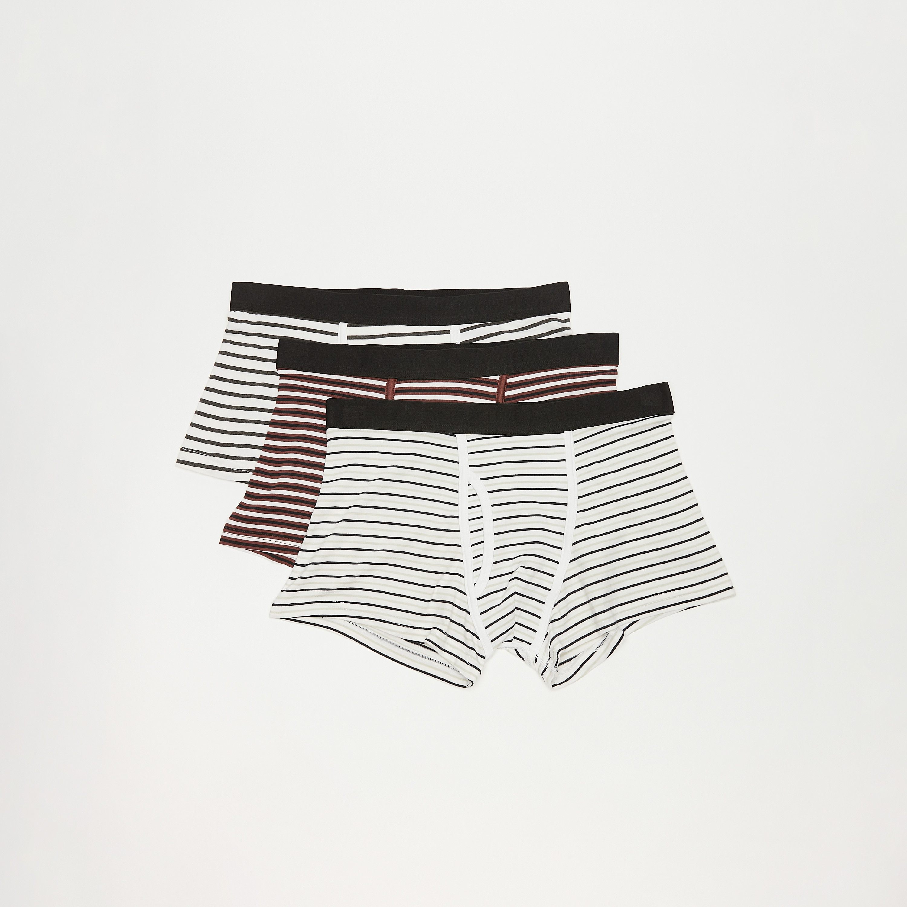 Set of 3 Striped Hipster Briefs