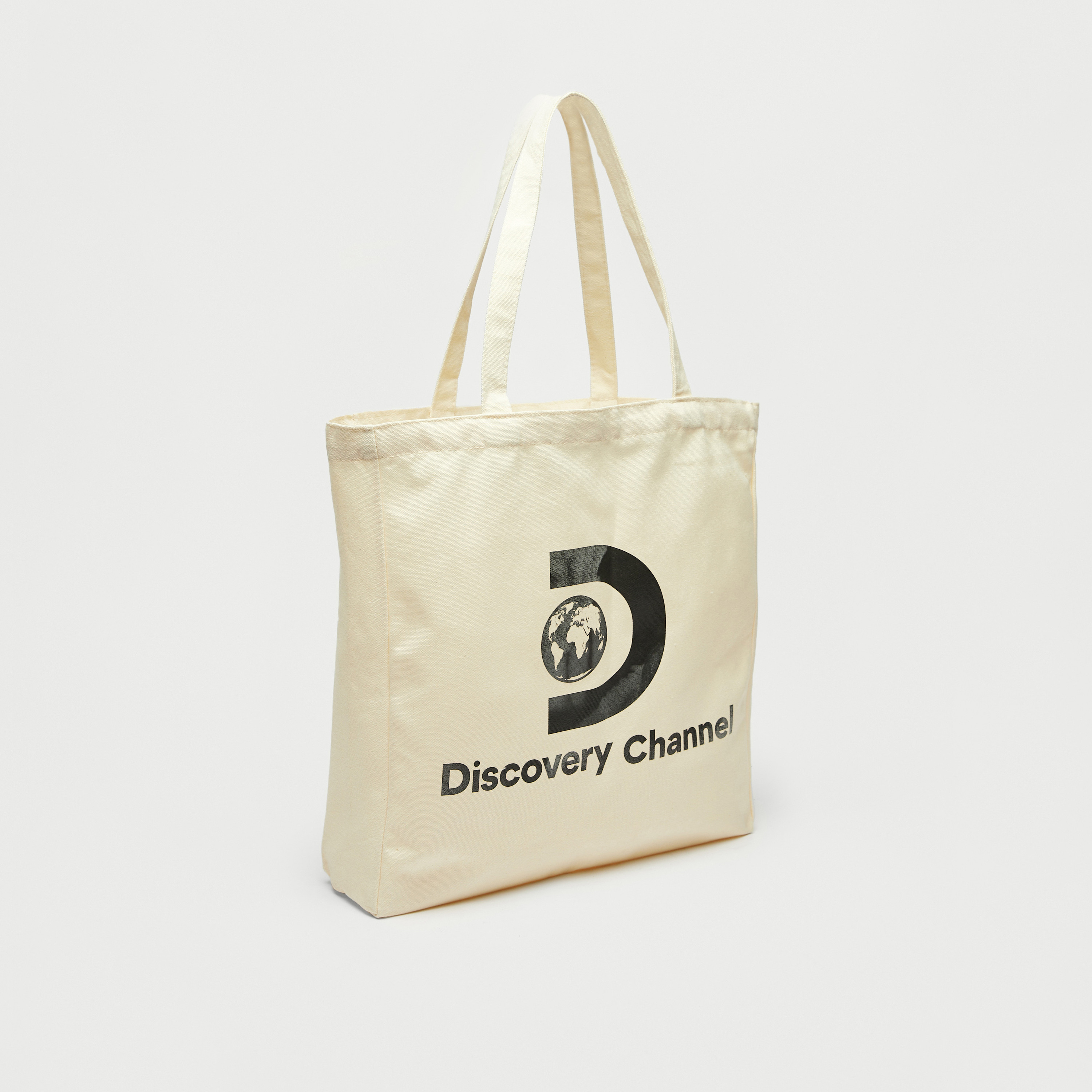 Graphic Print Tote Bag with Double Handle