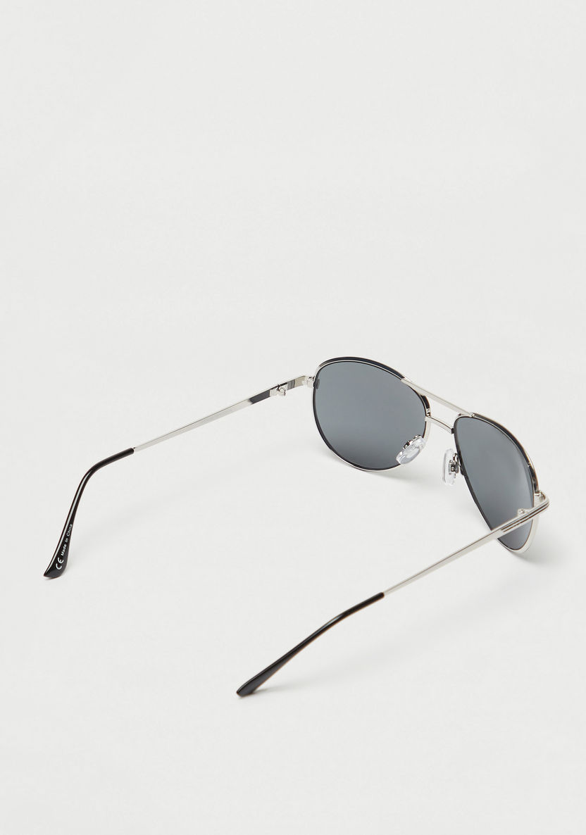 Buy Men's Tinted Full Rim Metal Sunglasses with Nose Pads Online ...