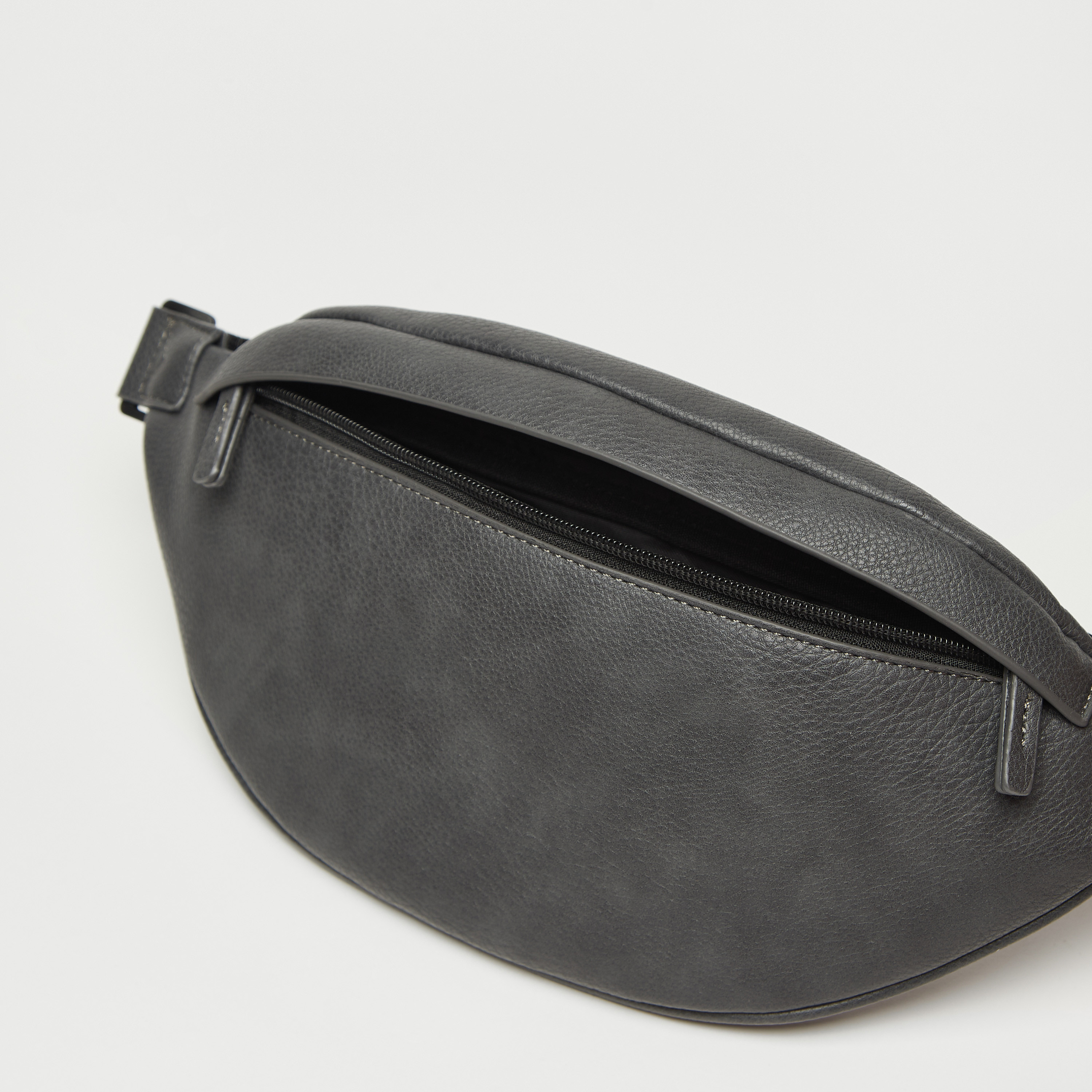 Textured Crossbody Bag with Adjustable Strap and Zip Closure-men-bags-image-7