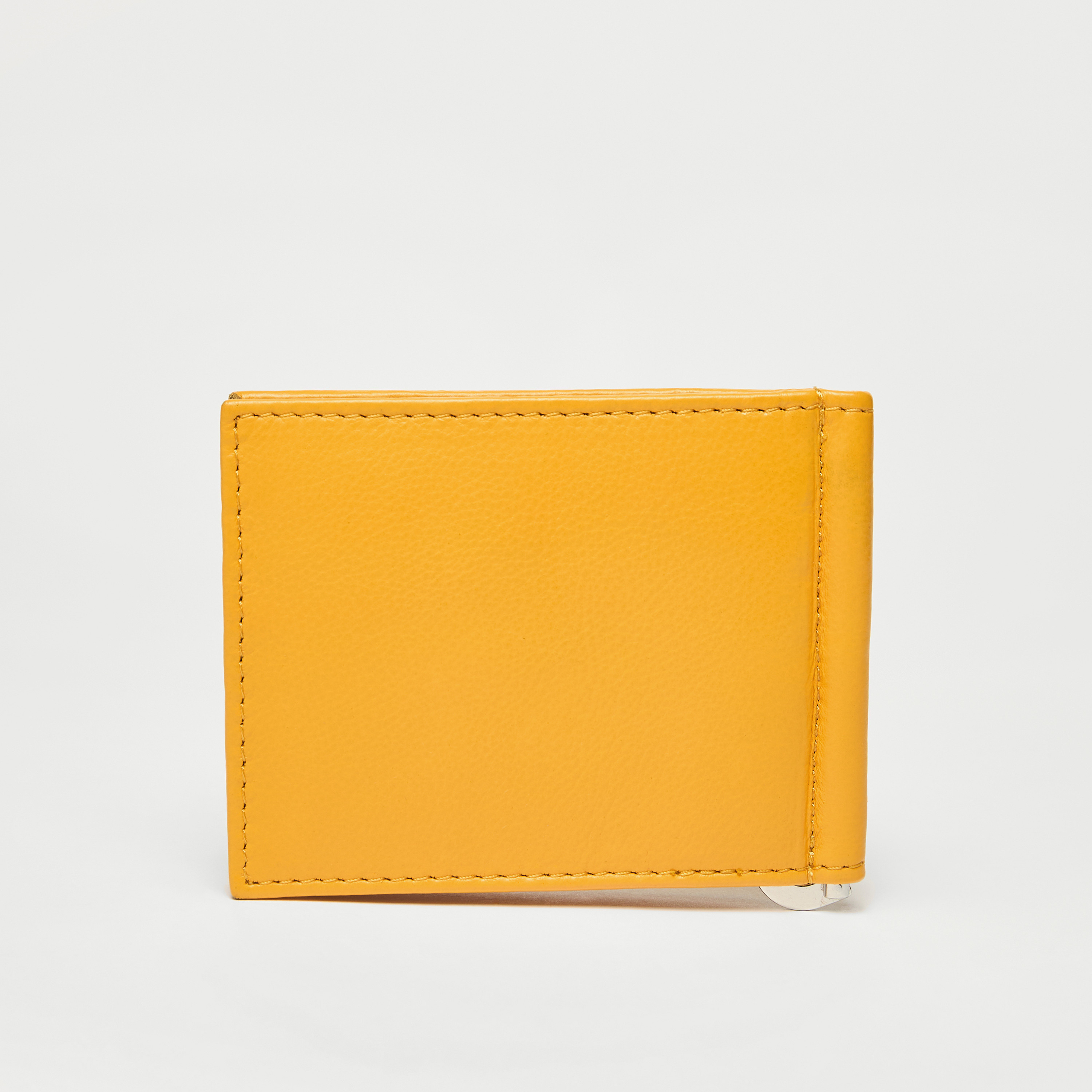 محفظة جلد سادة بطيّة مزدوجة ومشبك نقود-men-beltsandwallets-wallets-image-4