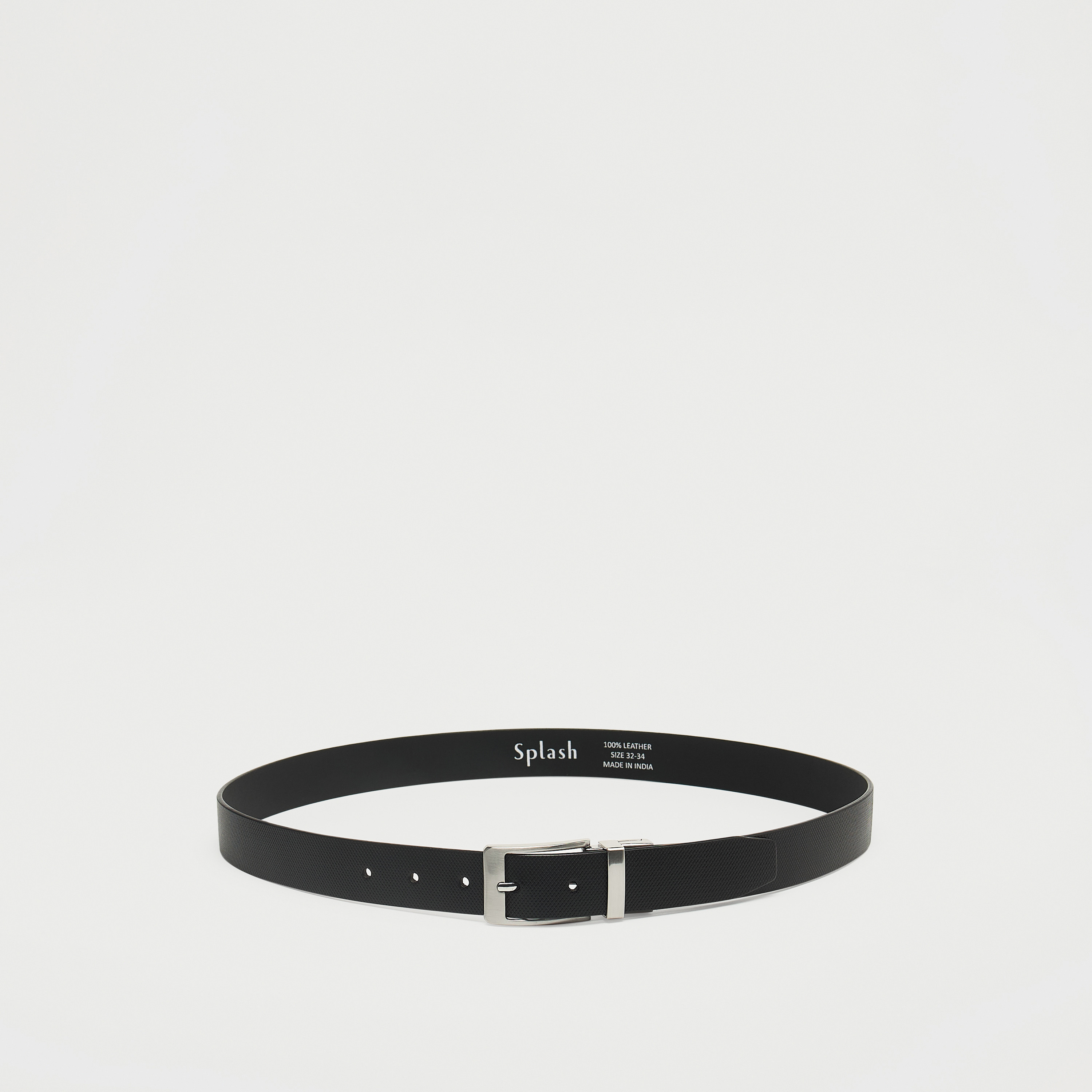 حزام جلد بارز الملمس بإبزيم إغلاق بدبوس-men-beltsandwallets-belts-image-1