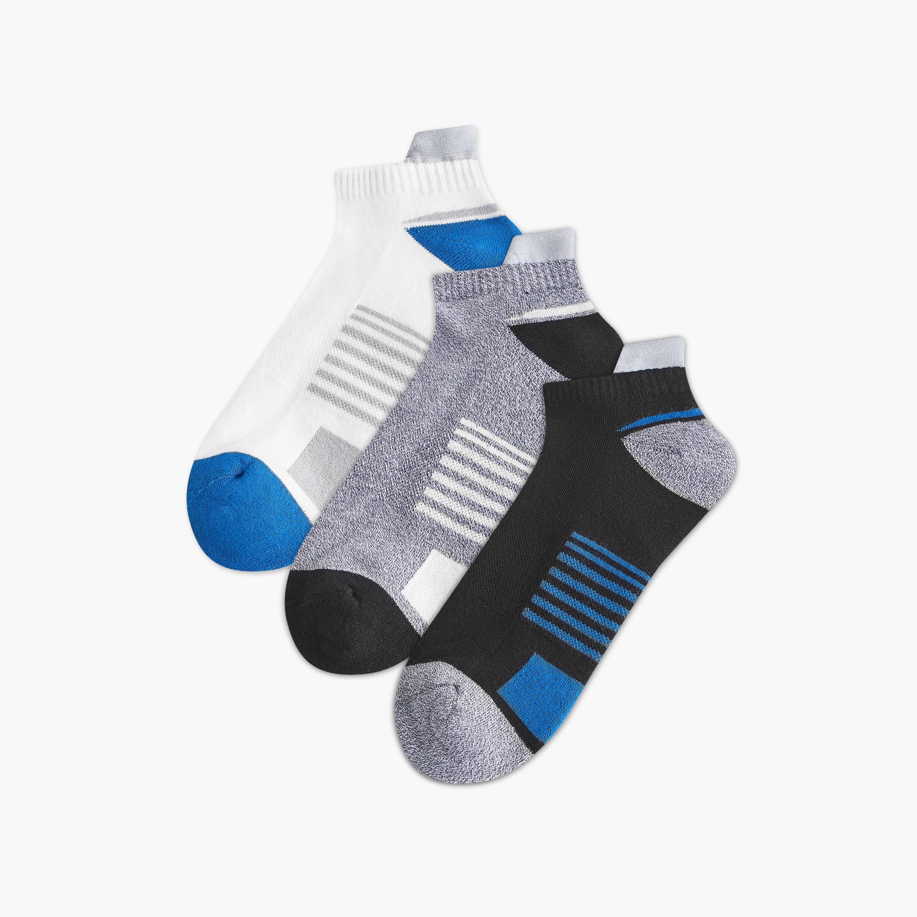 Set of 3 - Printed Half Terry Ankle Length Socks-men-socks-image-1