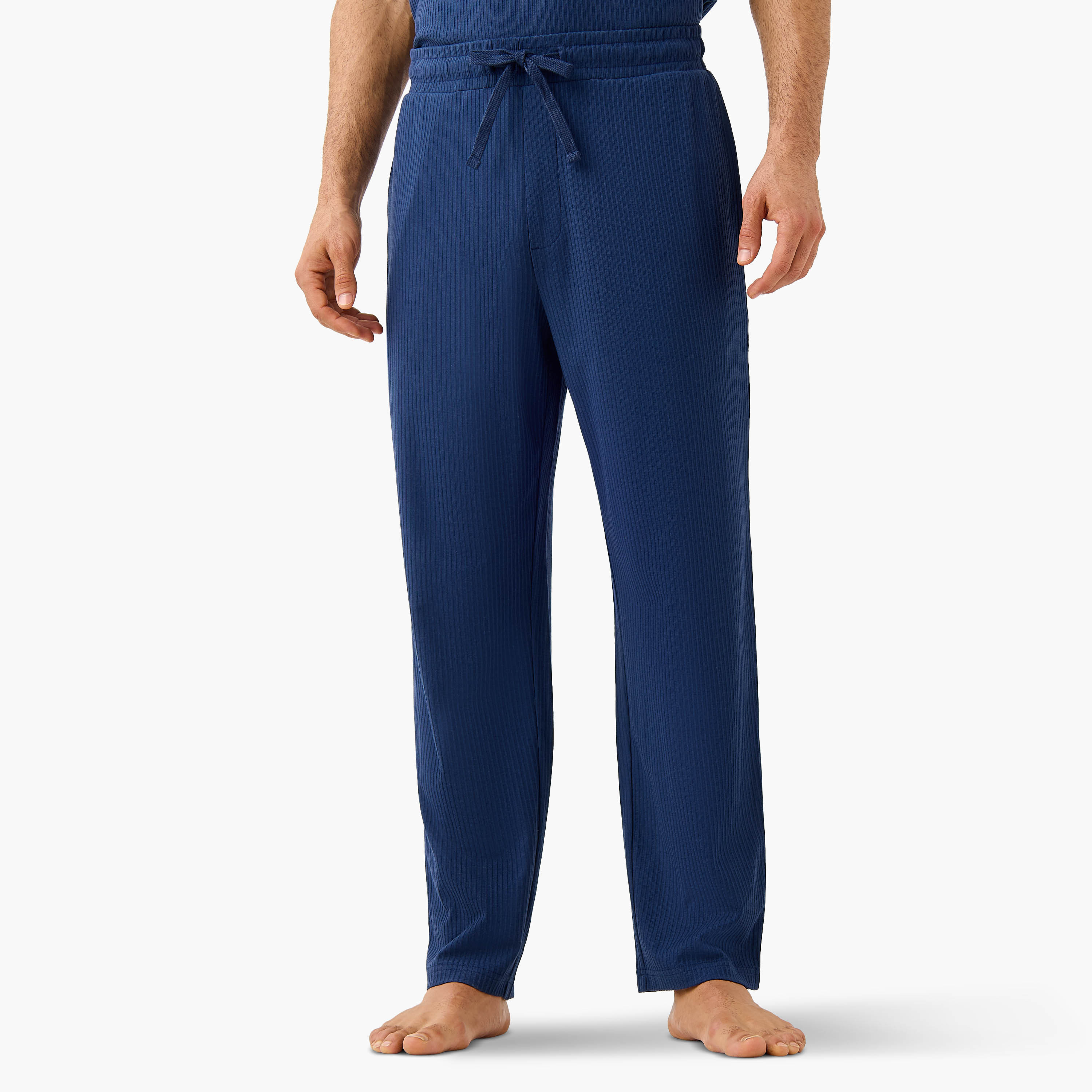 Men Cotton Ribbed Nightwear Set-men-clothing-nightwear-sets-image-3