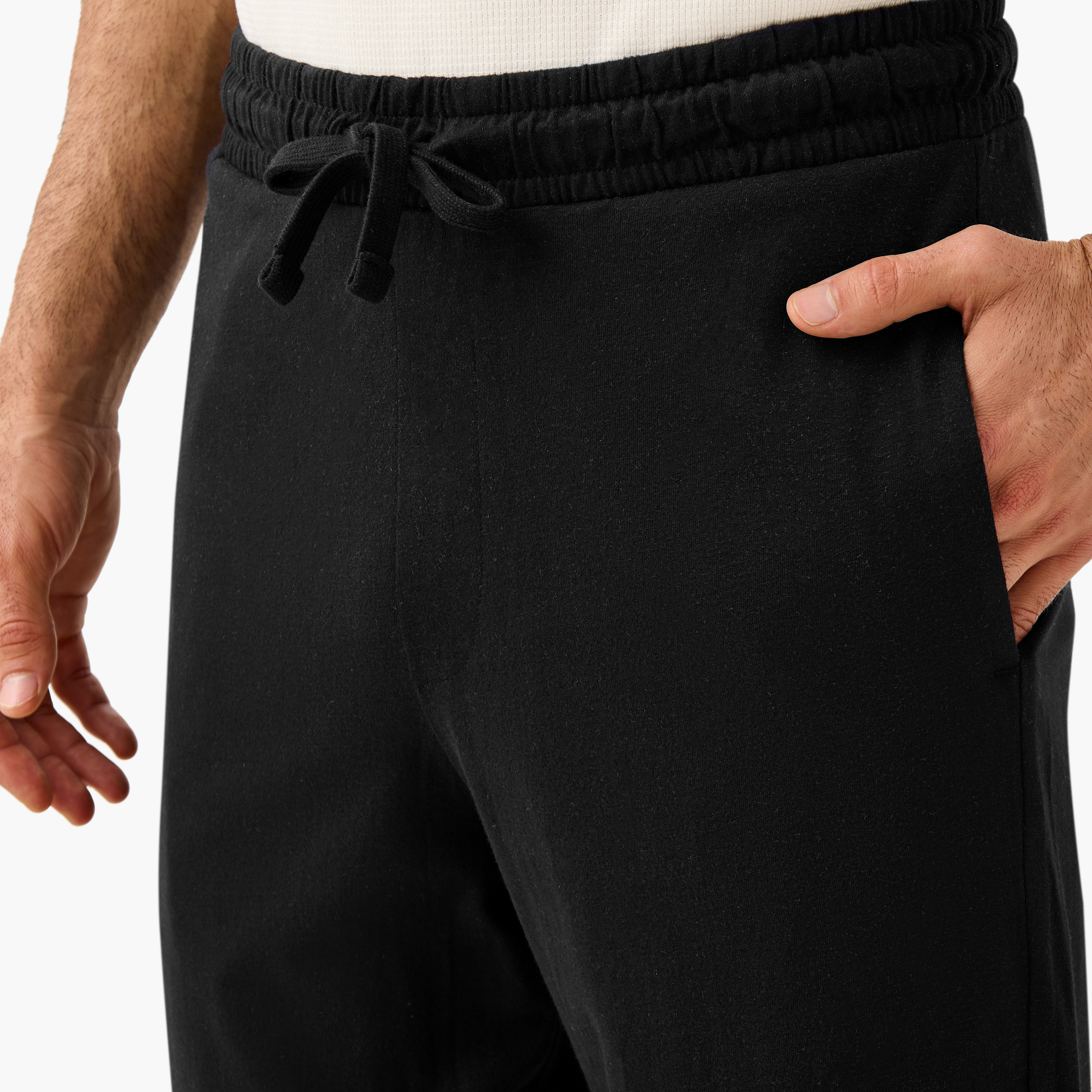 Textured Henley Collar T-shirt and Pyjama Set-men-clothing-nightwear-sets-image-6