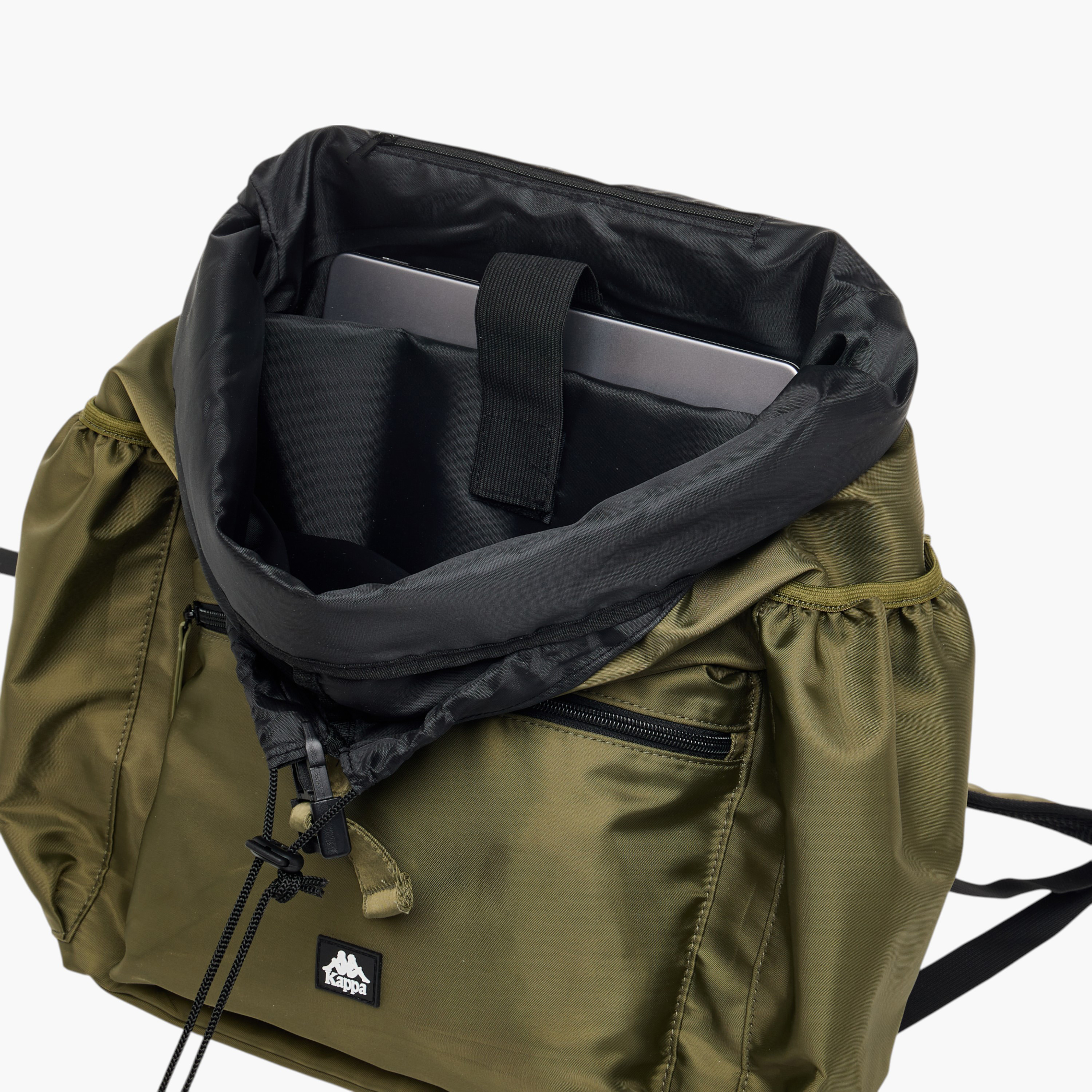 Kappa Drawstring Backpack with Adjustable Straps and Buckle Closure-men-bags-image-8