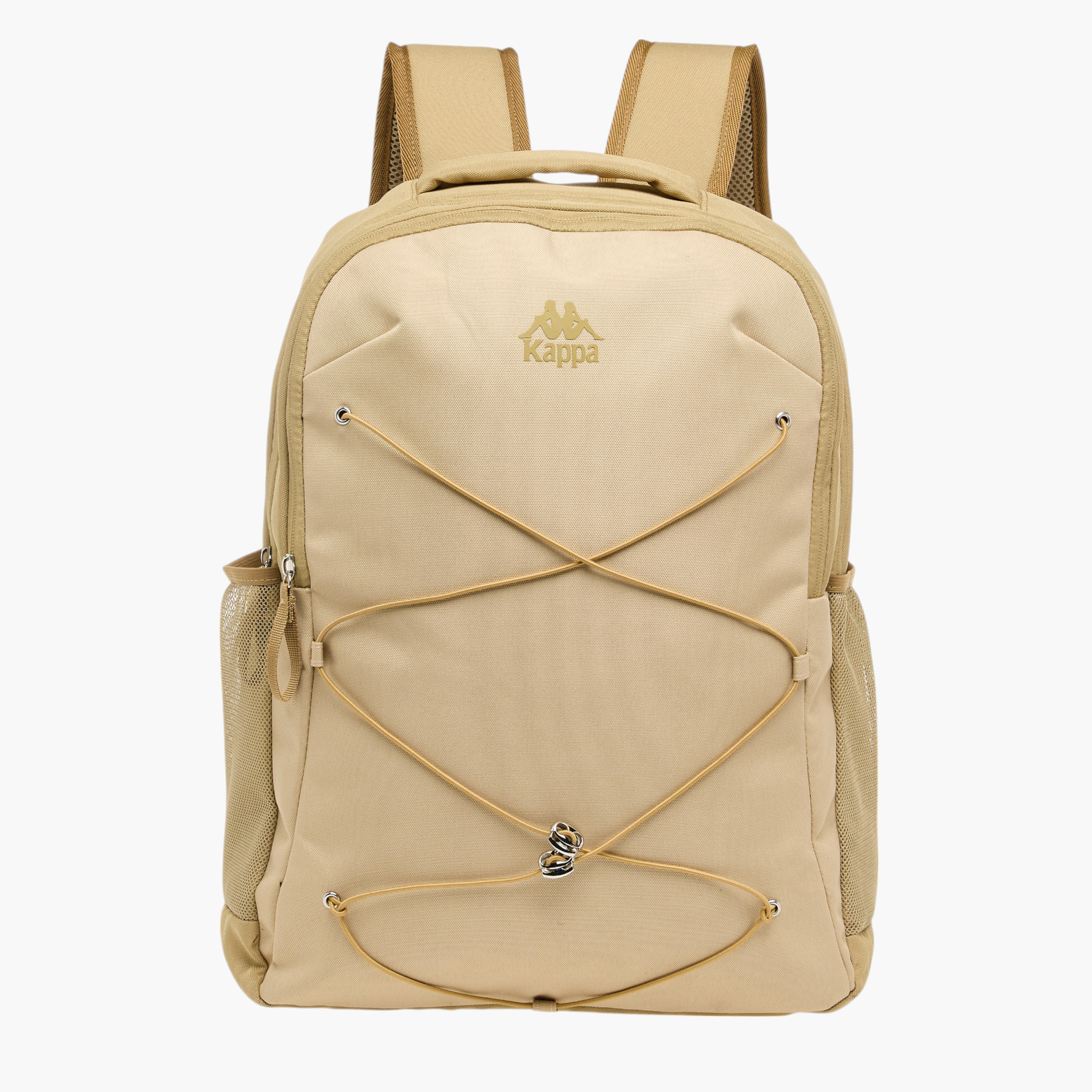 Kappa Drawstring Backpack with Adjustable Straps and Zip Closure-men-bags-image-1