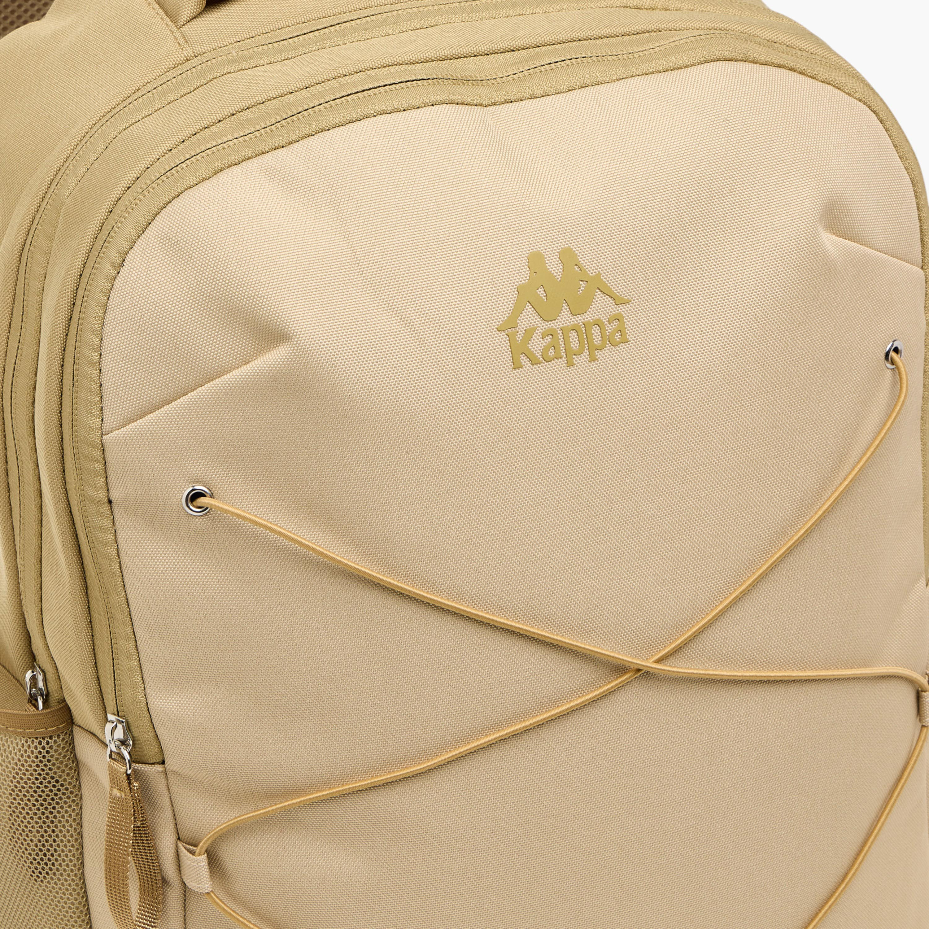 Kappa Drawstring Backpack with Adjustable Straps and Zip Closure-men-bags-image-5