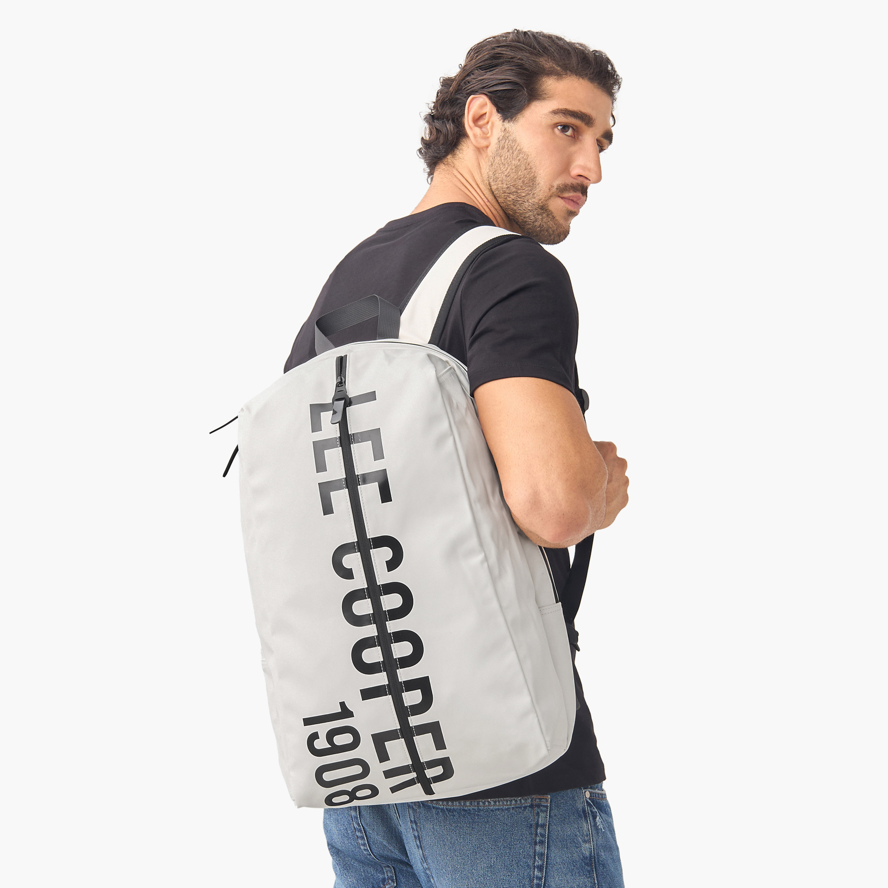 Lee Cooper  Backpack with Adjustable Straps and Zip Closure - 33x16x47 cm-men-bags-image-2