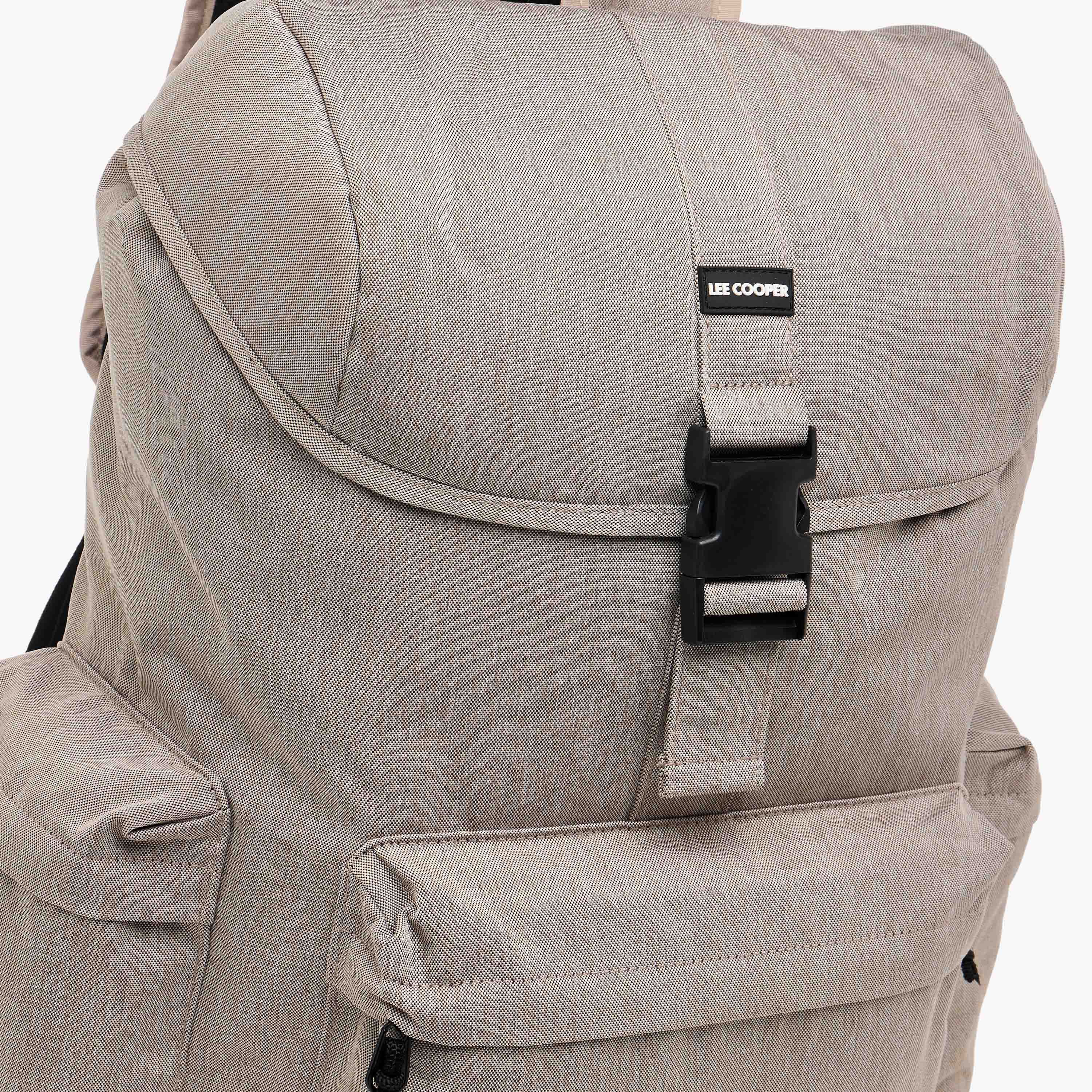 Lee Cooper Textured Backpack with Adjustable Straps and Zip Closure - 33x16x47 cm-men-bags-image-6