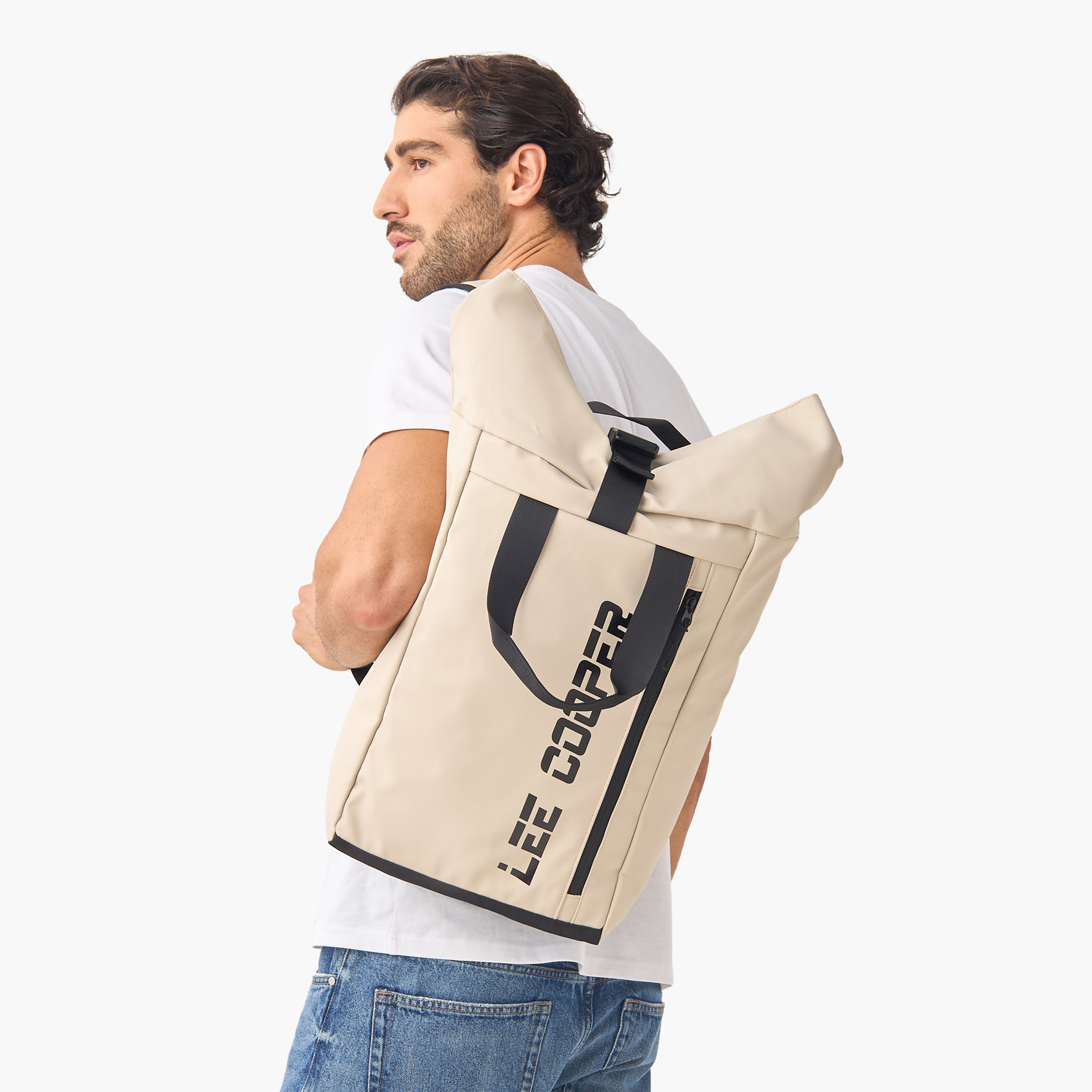 Lee Cooper  Backpack with Adjustable Straps and Zip Closure - 30x16x47 cm-men-bags-image-2