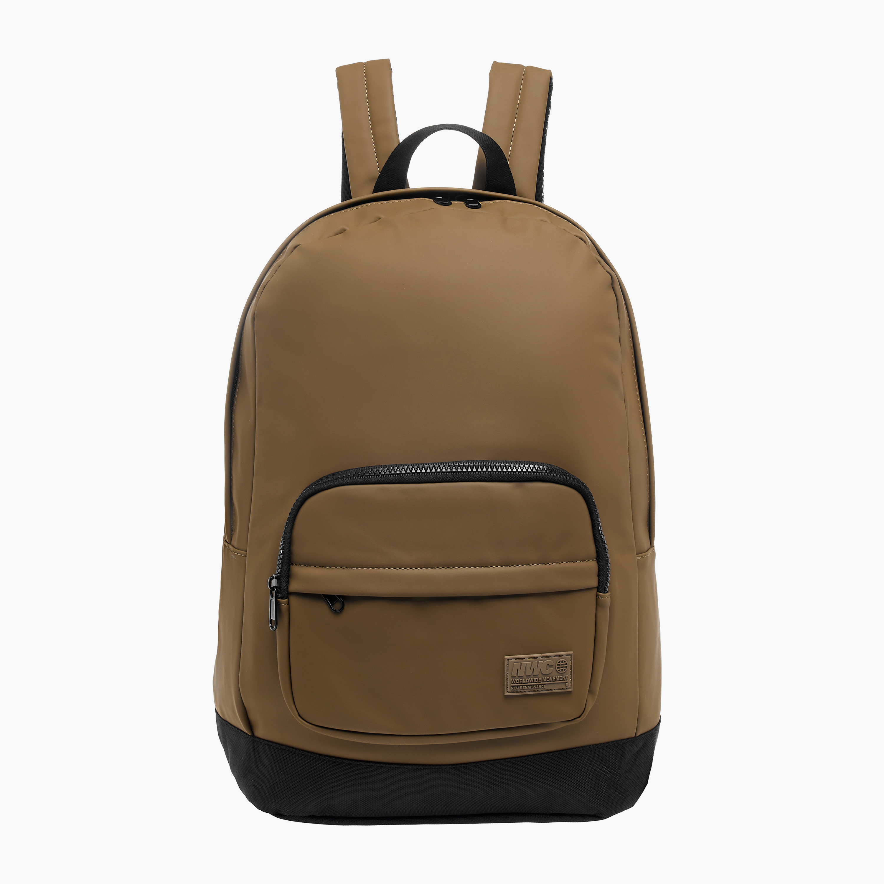 Panelled Backpack with Adjustable Straps-men-bags-image-1