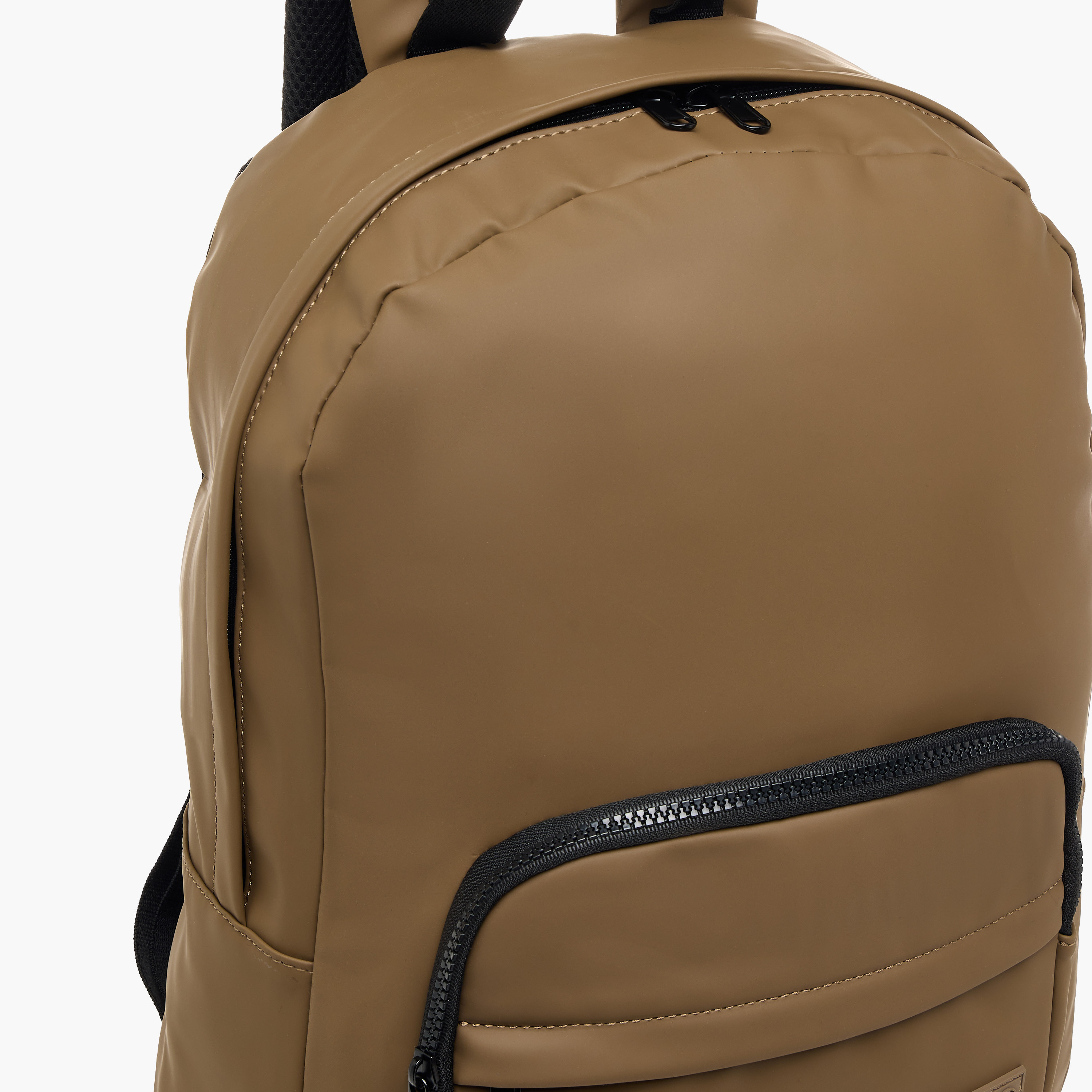 Panelled Backpack with Adjustable Straps-men-bags-image-4