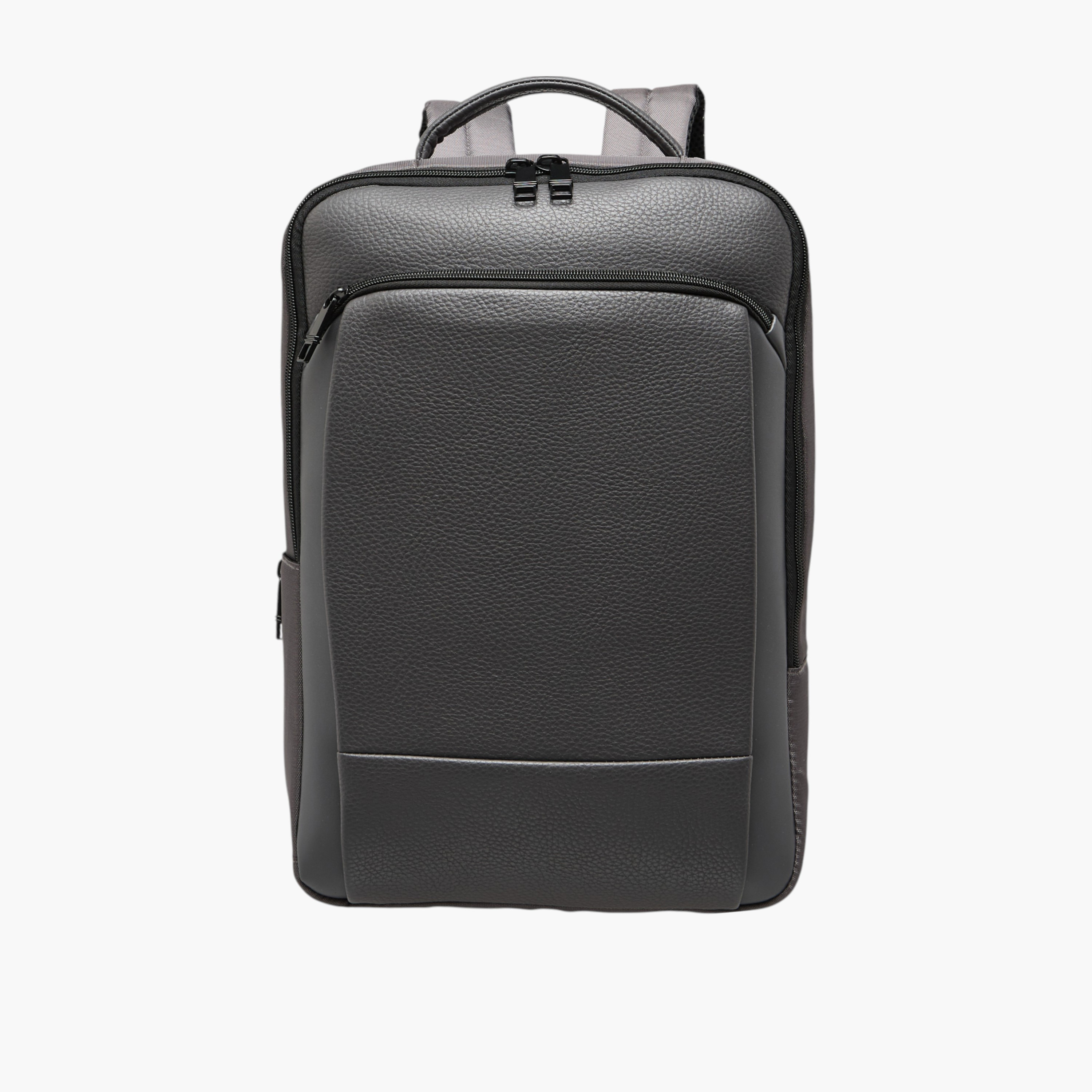 Textured Backpack with Adjustable Shoulder Straps-men-bags-image-1