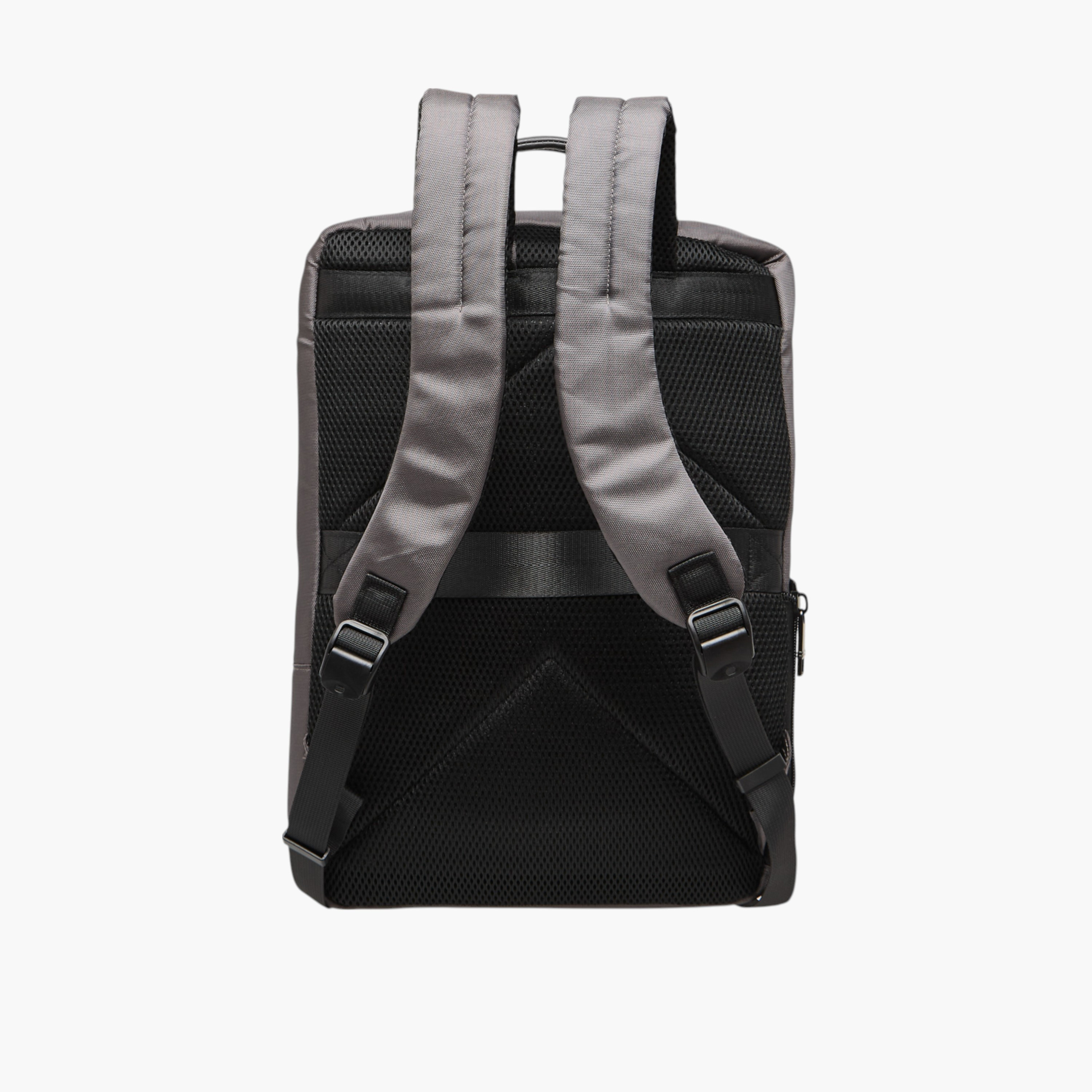 Textured Backpack with Adjustable Shoulder Straps-men-bags-image-4