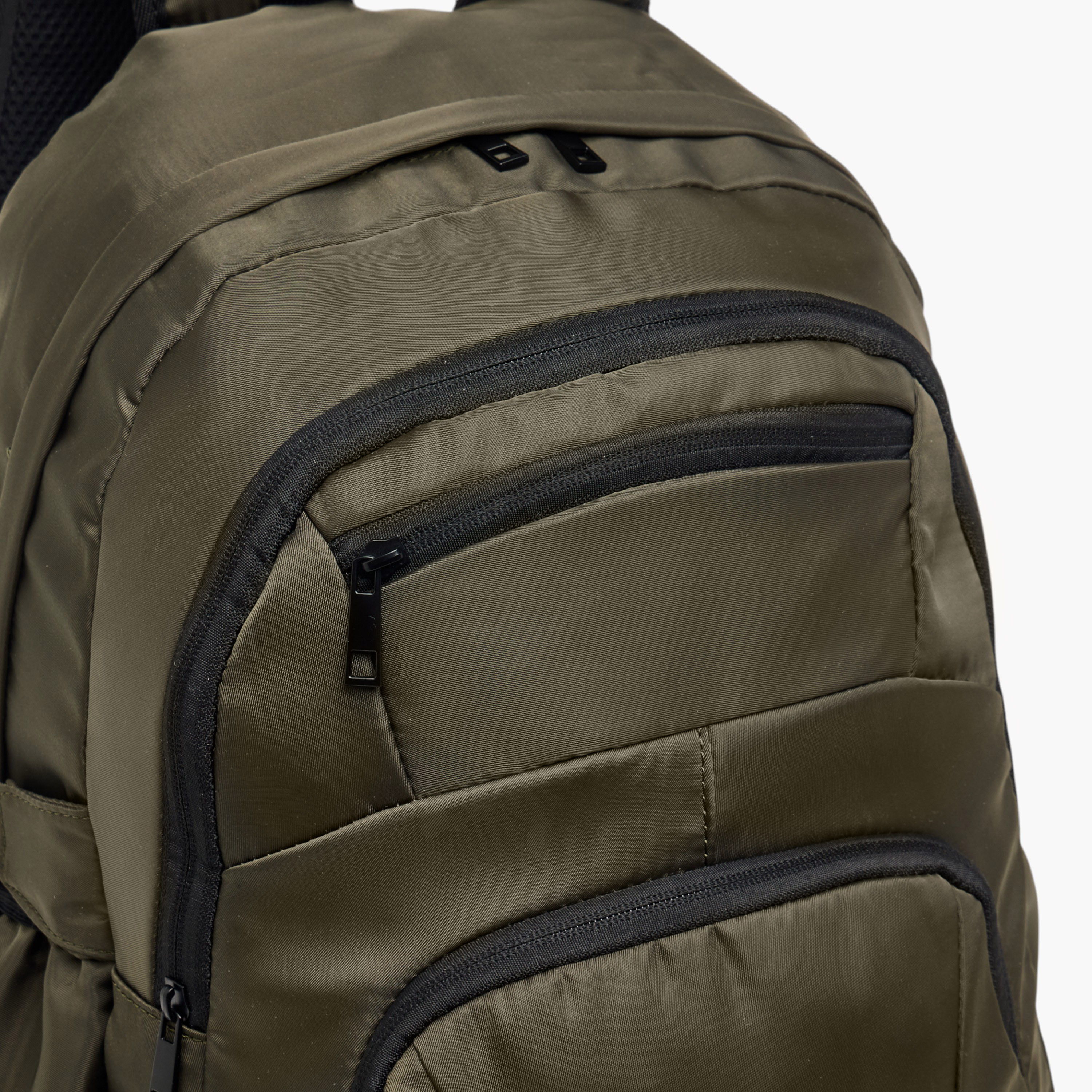 Panelled Backpack with Adjustable Straps and Zip Closure - 35x17x46 cm-men-bags-image-6
