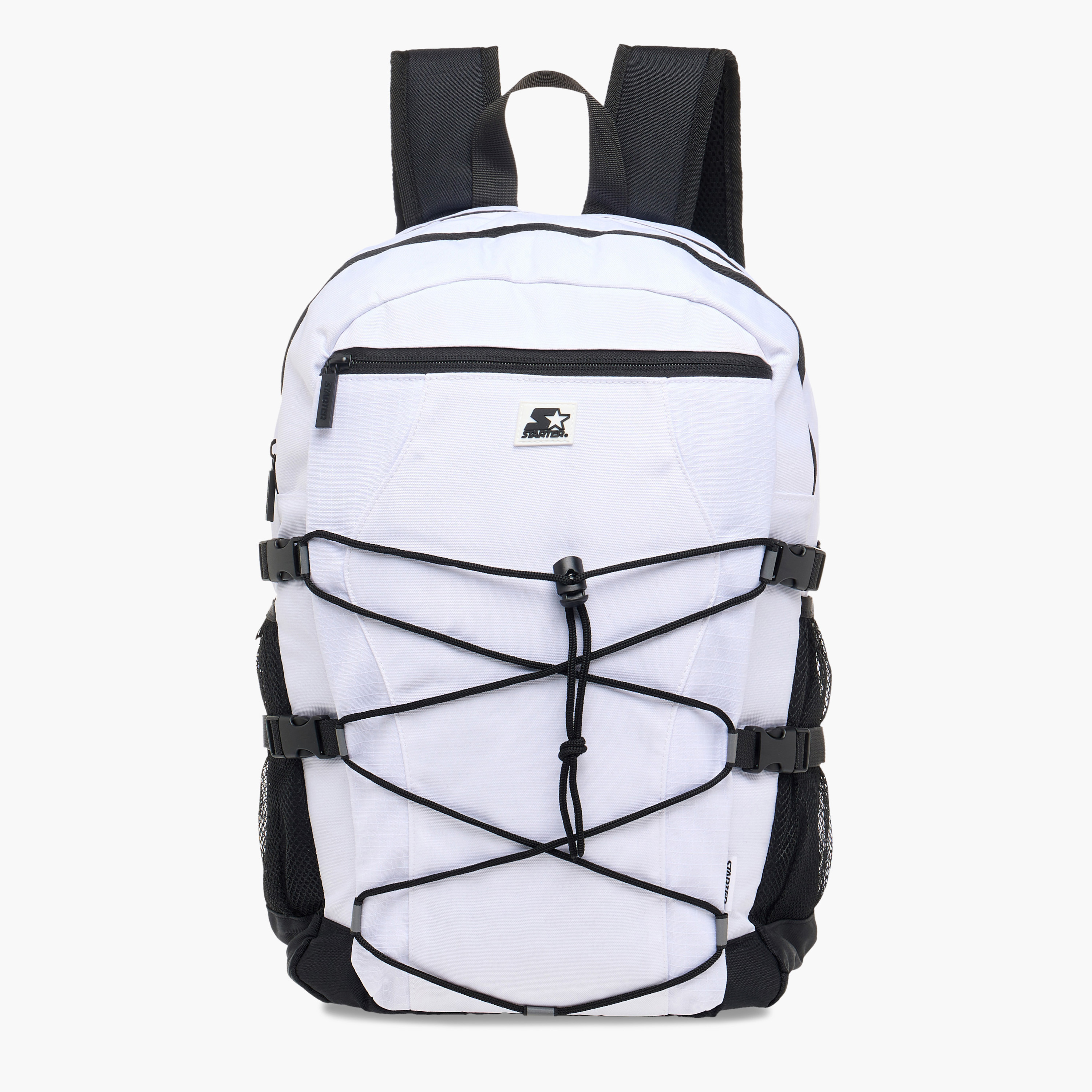 Starter Drawstring Backpack with Adjustable Straps and Zip Closure-men-bags-image-1