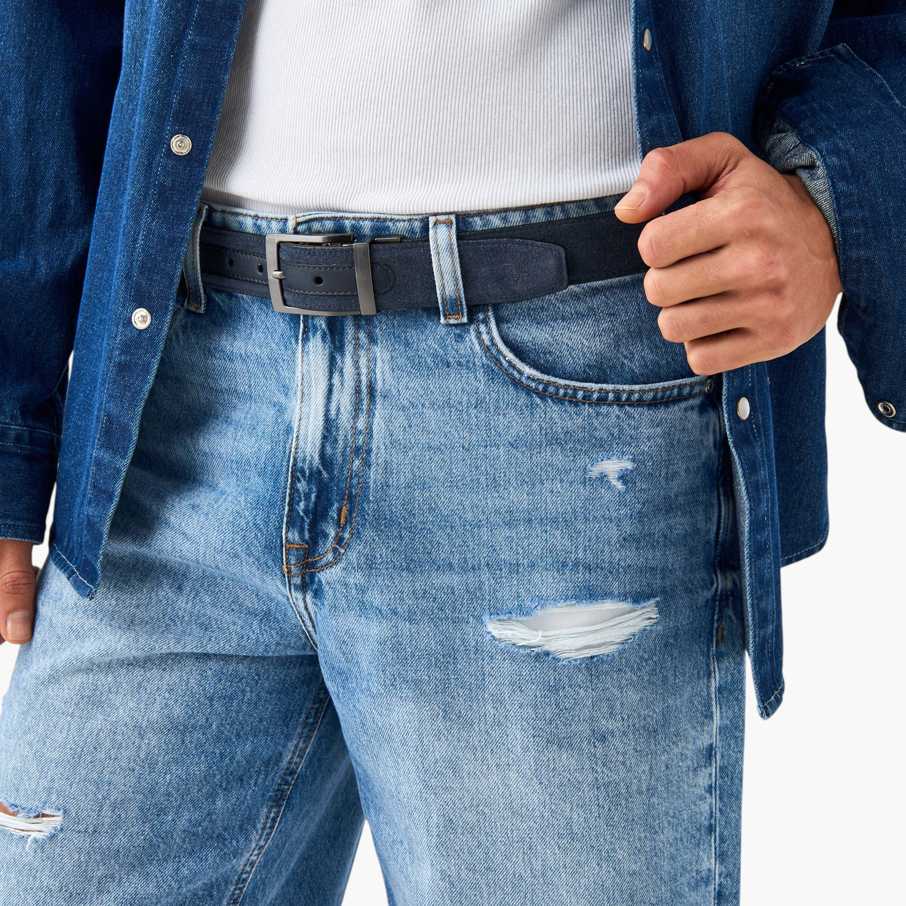 Textured Leather Belt with Pin Buckle Closure-men-beltsandwallets-belts-image-2