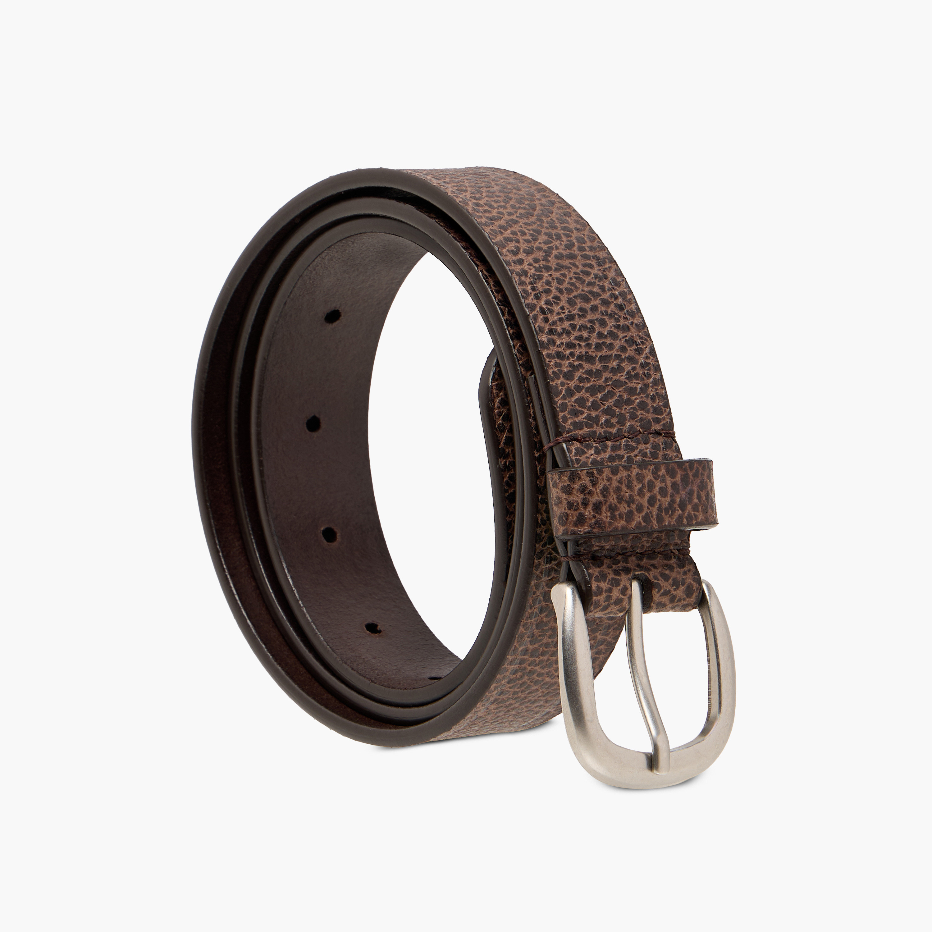 Textured Leather Pin Buckle Closure Belt-men-beltsandwallets-belts-image-1