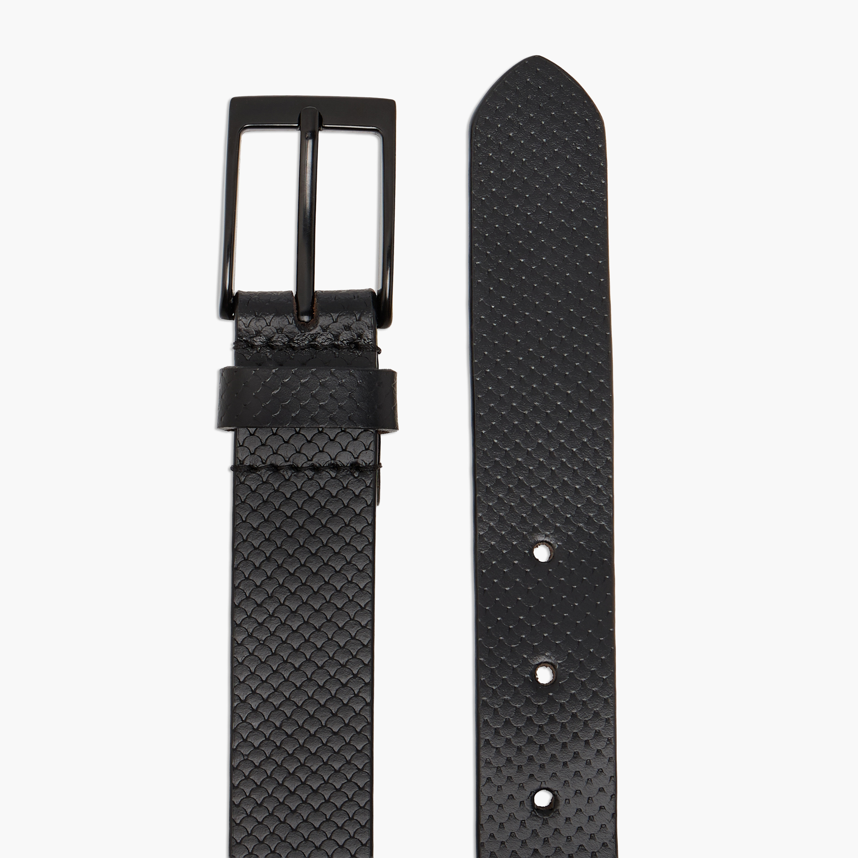 Textured Leather Pin Buckle Closure Belt-men-beltsandwallets-belts-image-4