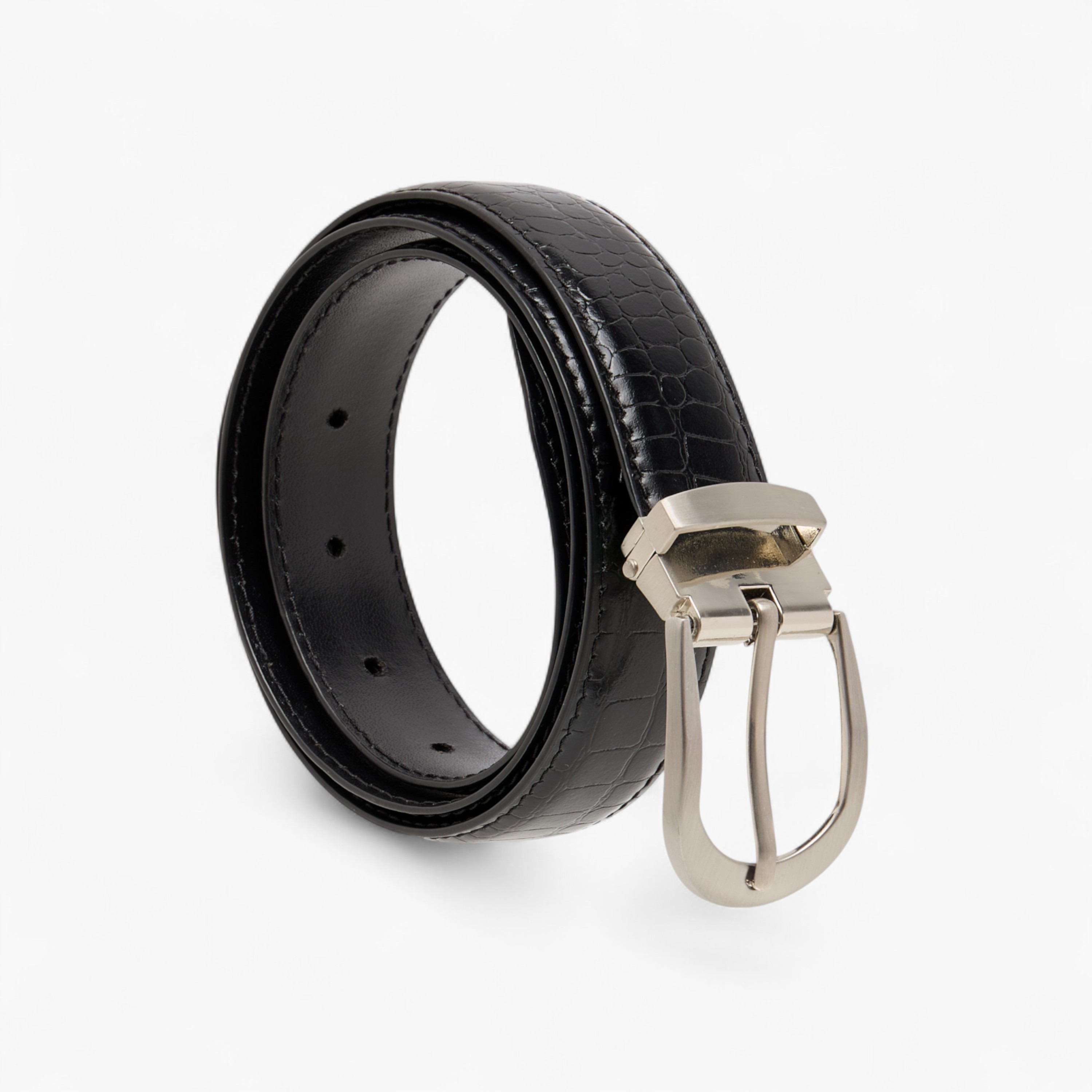Textured Leather Belt with Pin Buckle Closure-men-beltsandwallets-belts-image-1