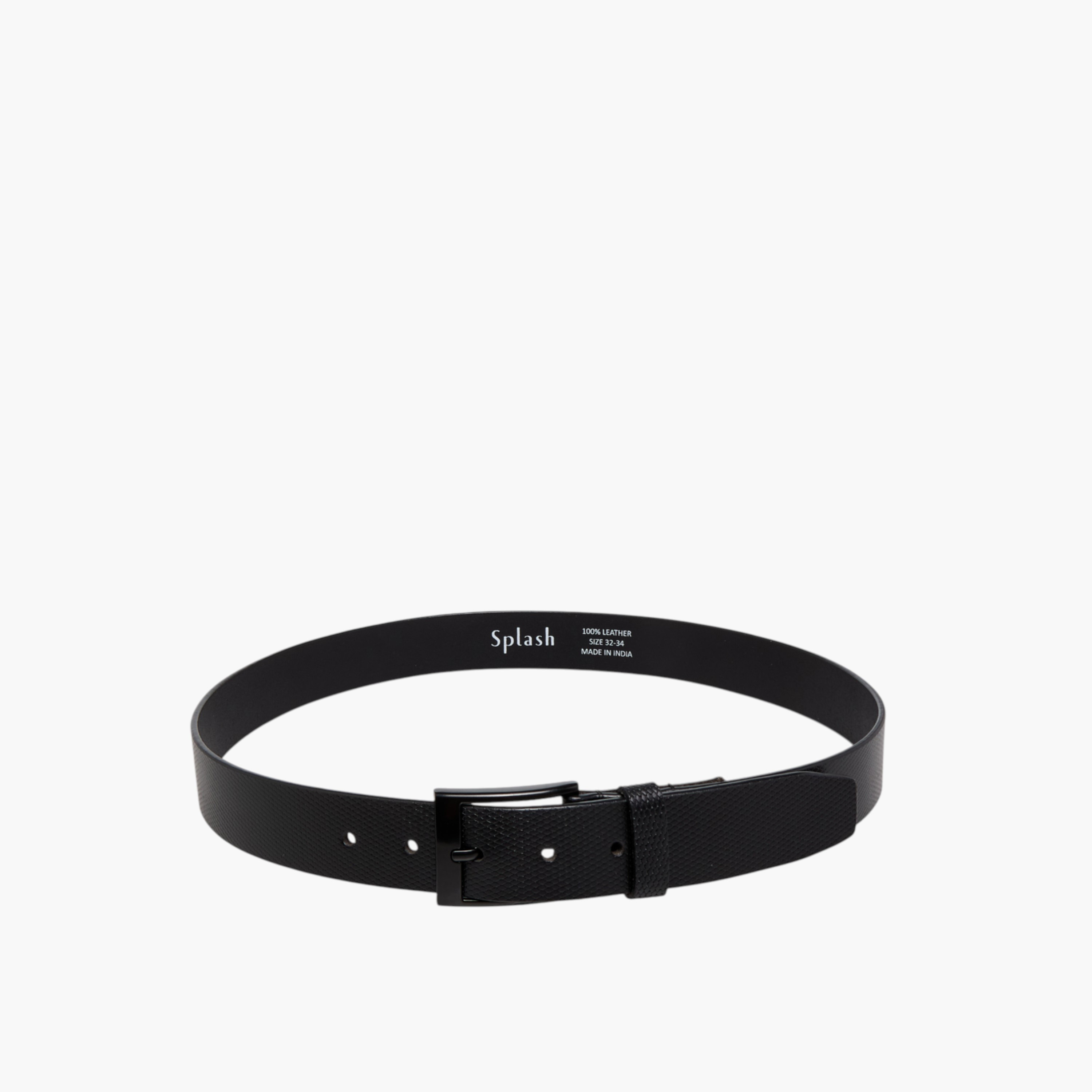 حزام جلد بارز الملمس بإبزيم إغلاق بدبوس-men-beltsandwallets-belts-image-5