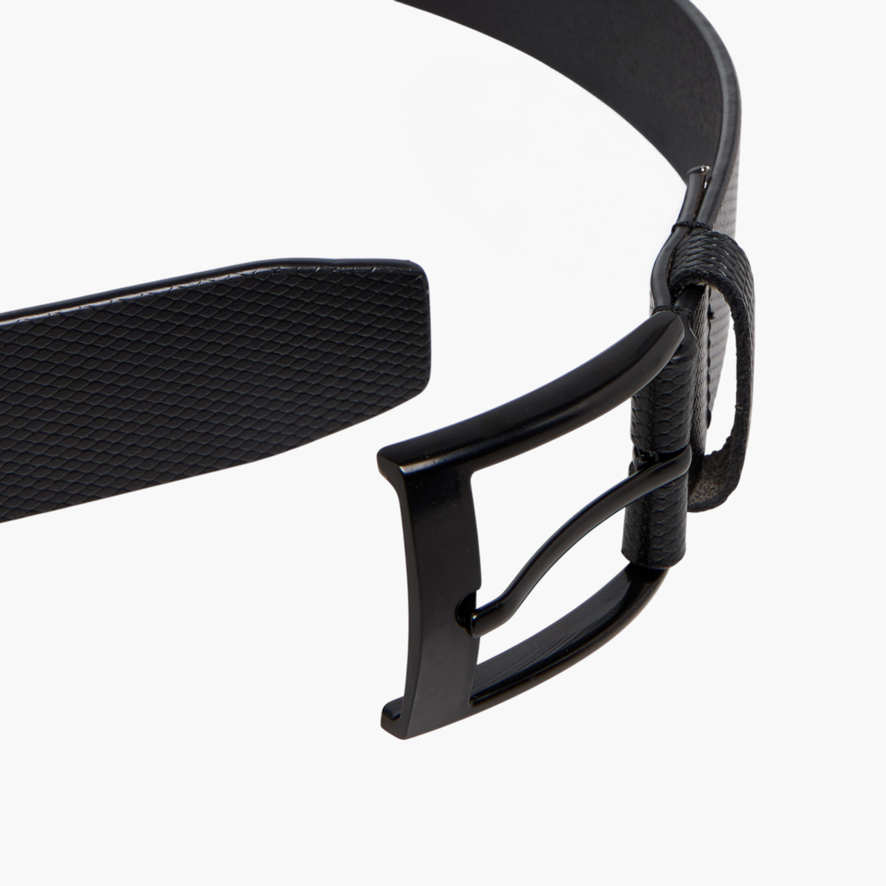 حزام جلد بارز الملمس بإبزيم إغلاق بدبوس-men-beltsandwallets-belts-image-6