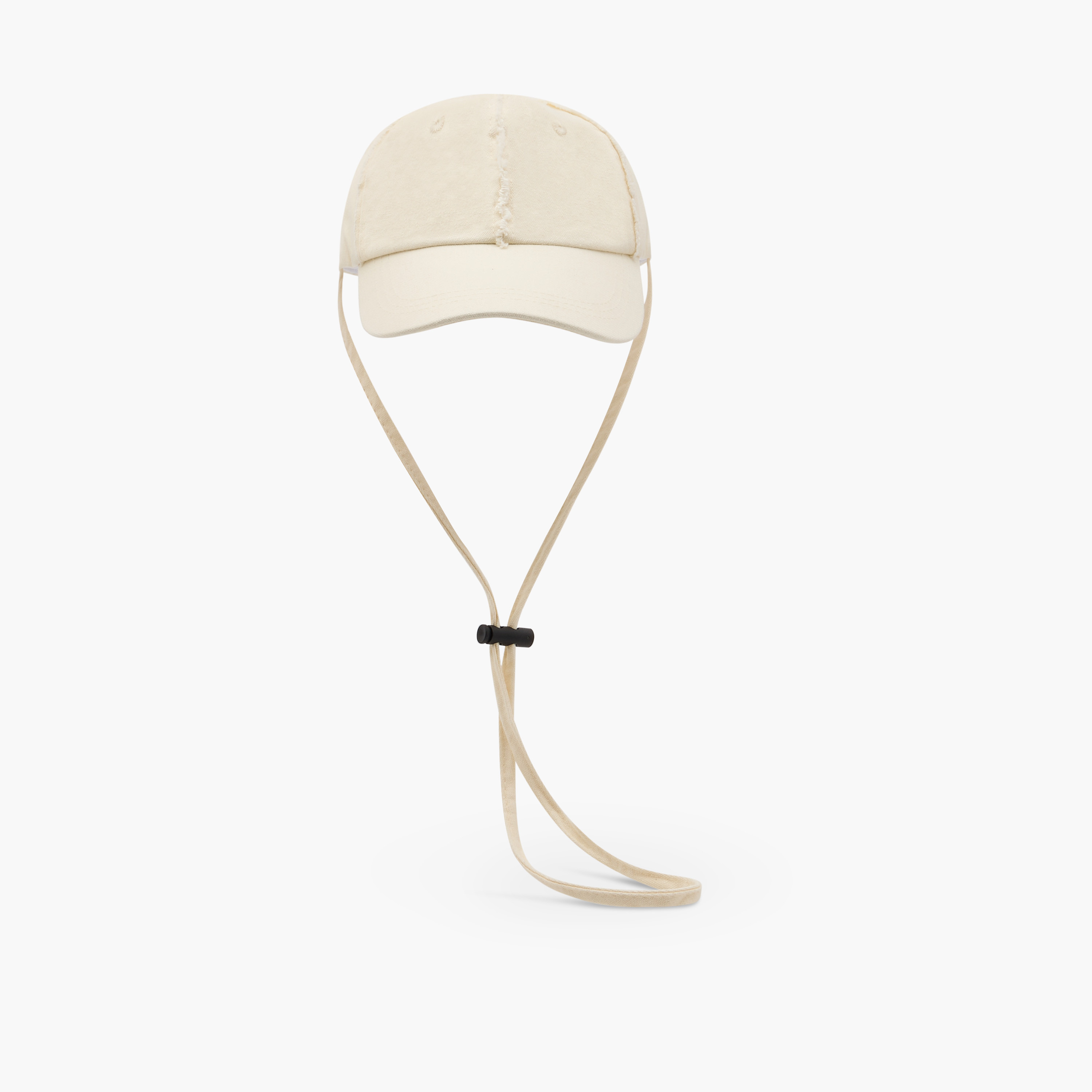 Frayed Detail Cap with Toggle and Buckled Strap Closure-men-caps-image-1