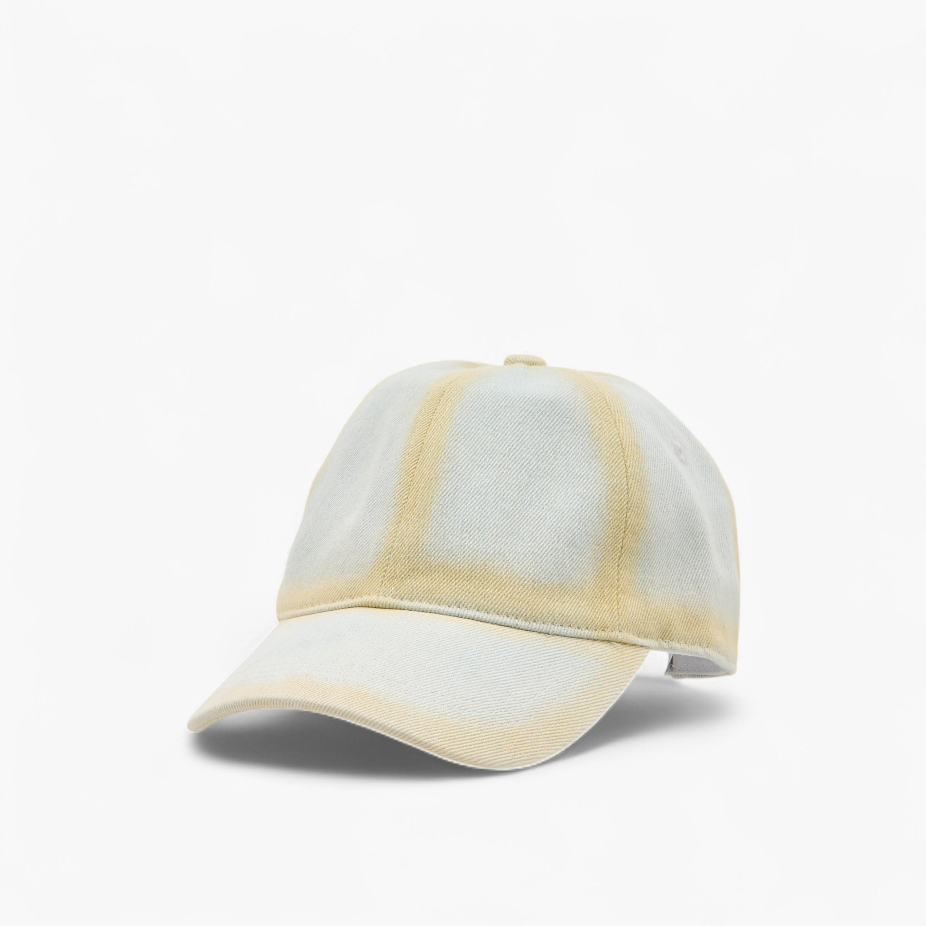 Ombre Panelled Cap with Hook and Loop Closure-men-caps-image-3