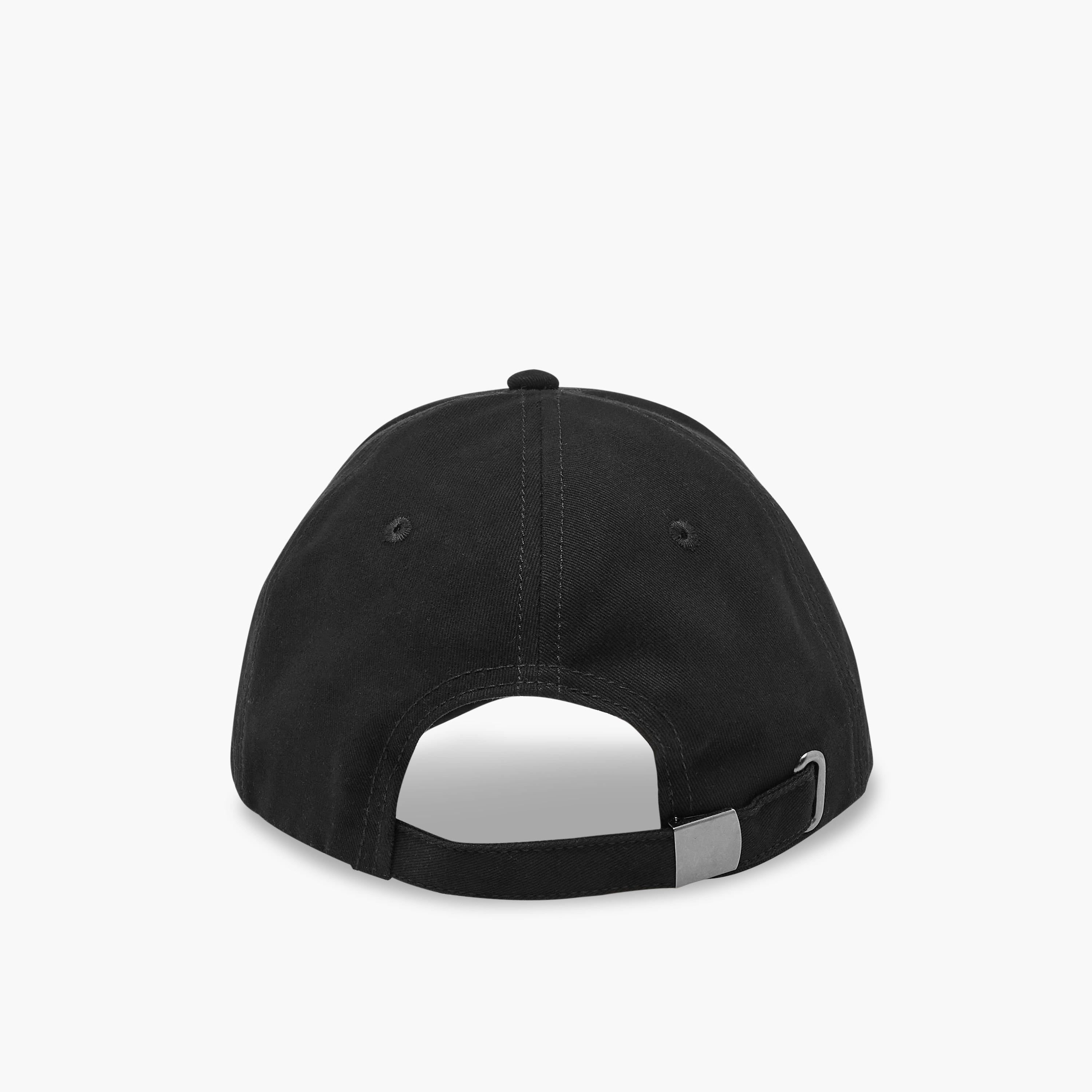Slogan Embroidered Cap with Buckled Strap Closure-men-caps-image-5