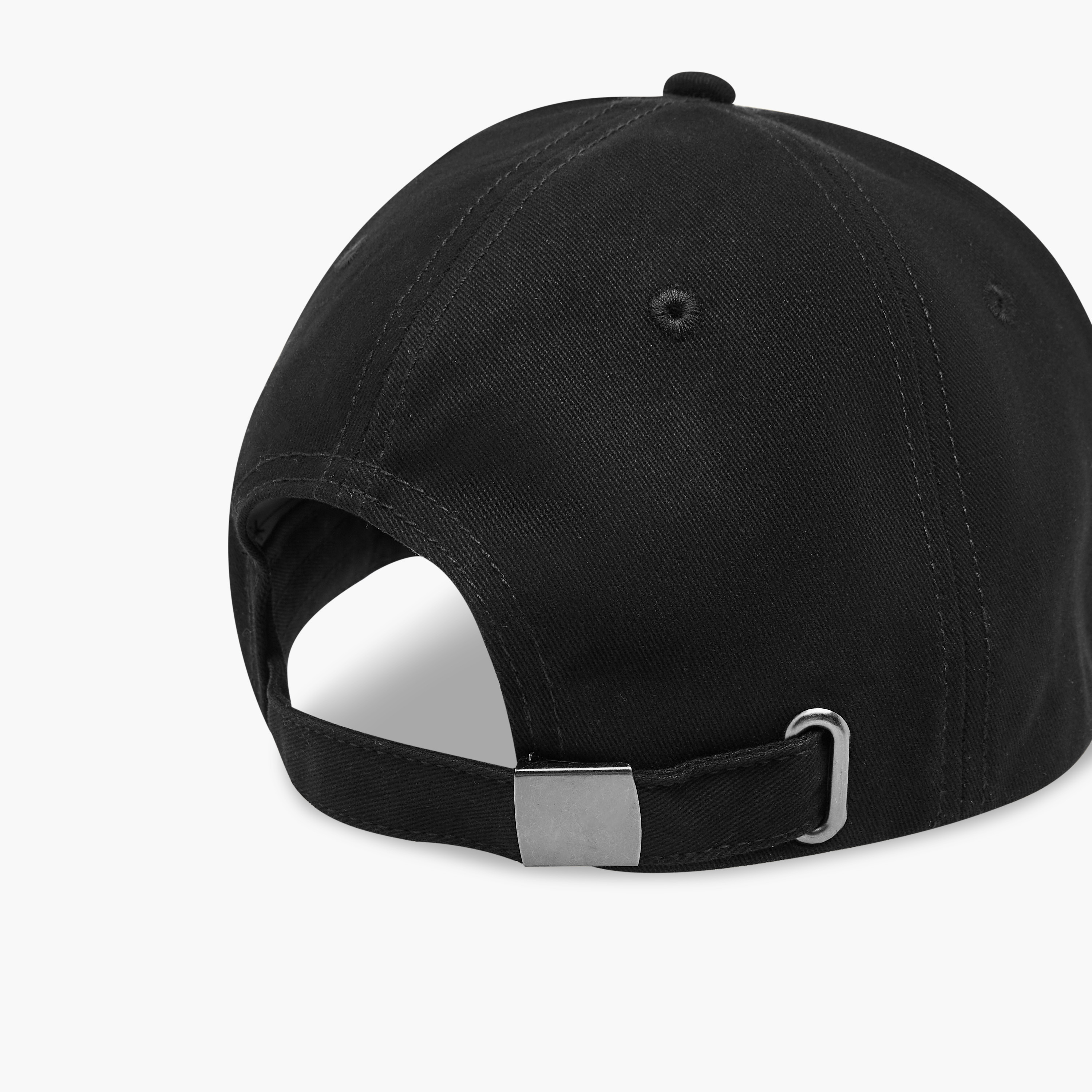 Slogan Embroidered Cap with Buckled Strap Closure-men-caps-image-7