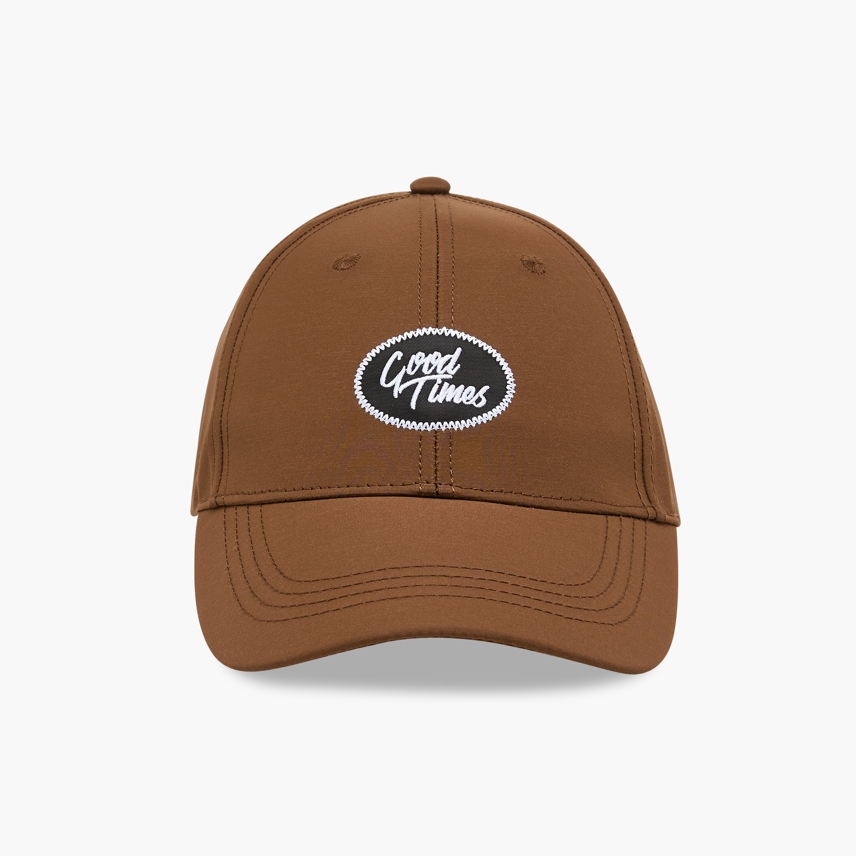 Slogan Embroidered Cap with Buckled Strap Closure-men-caps-image-1