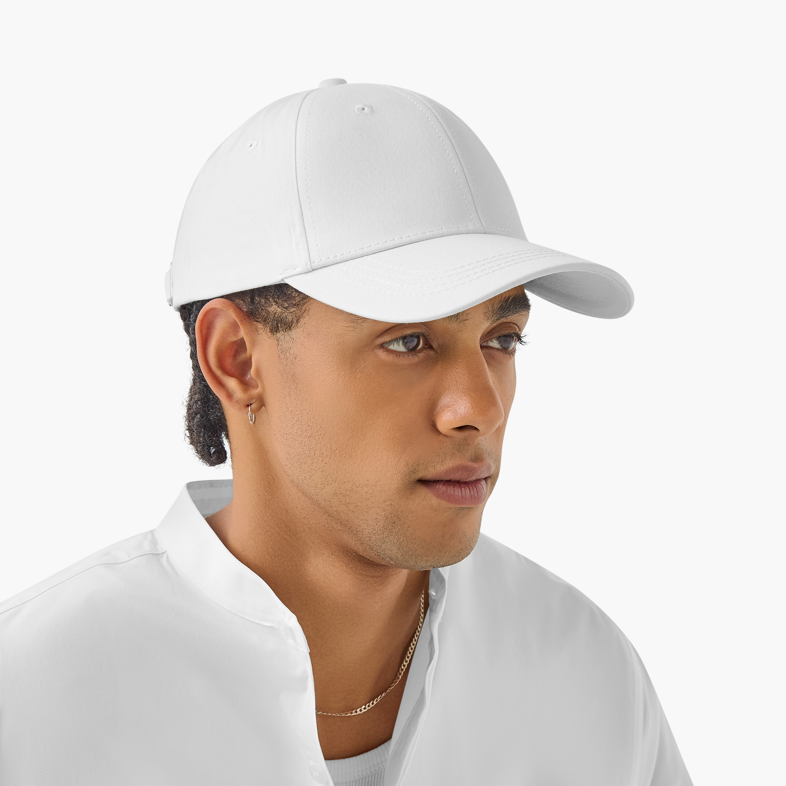 Cap with Buckled Strap Closure-men-caps-image-2